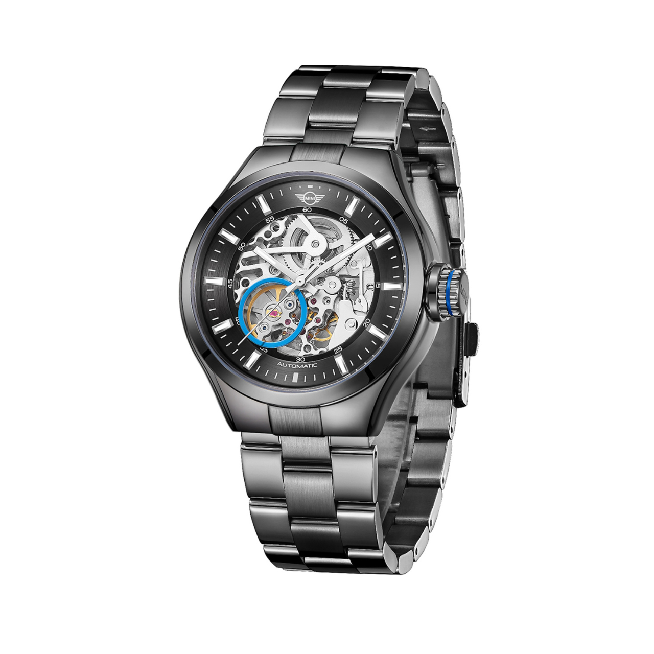 MINI Cooper | Skeleton Automatic | Luxury Watches | Black | Stainless Steel Strap | Men | Mechanical Skeleton Automatic Collection