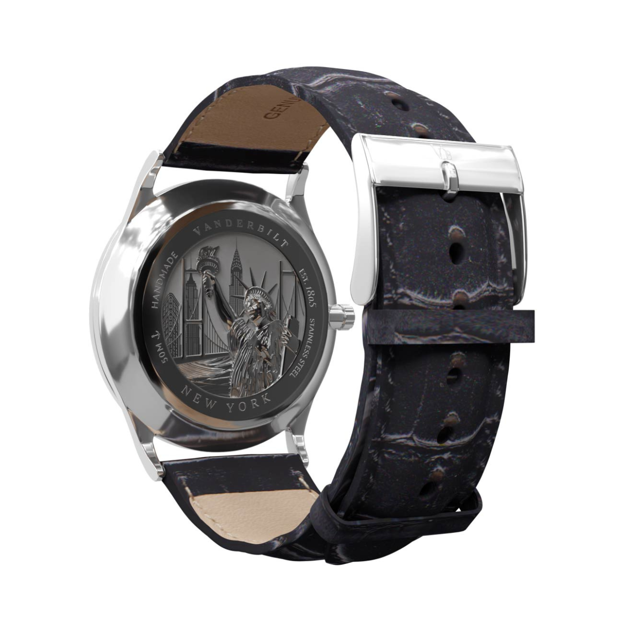 Vanderbilt New York | Analog | Luxury Watches | Blue & Black | Leather Strap | Women | Breakers Collection