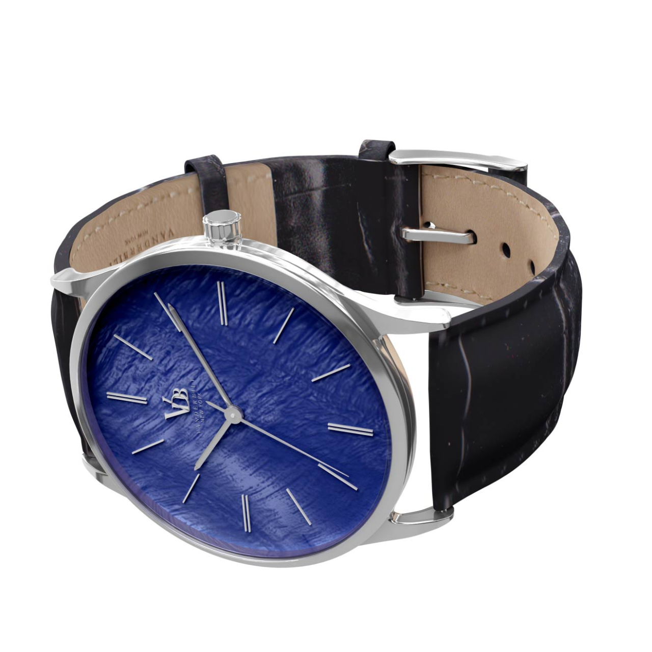 Vanderbilt New York | Analog | Luxury Watches | Blue & Black | Leather Strap | Women | Breakers Collection