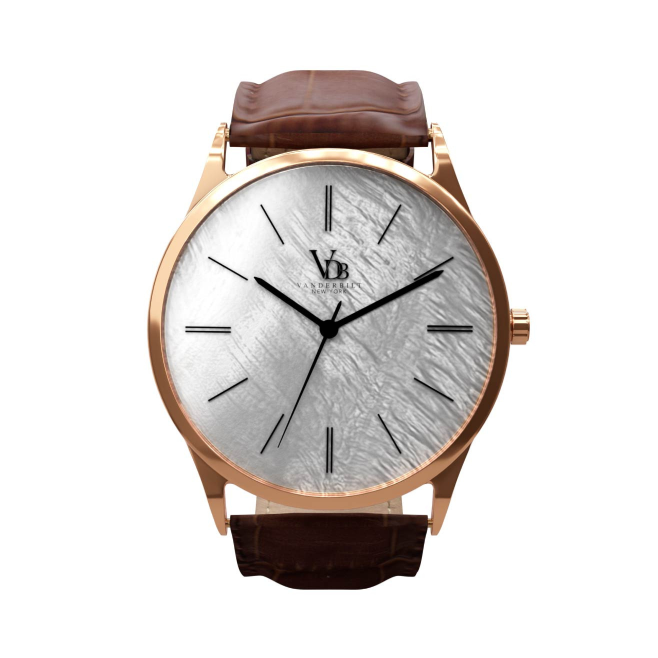 Vanderbilt New York | Analog | Luxury Watches | White & Brown | Leather Strap | Women | Breakers Collection