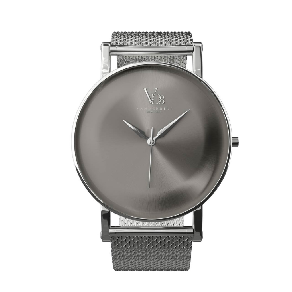 Vanderbilt New York | Analog | Luxury Watches | Grey & Silver | Mesh Strap | Men | Metropolitan Collection