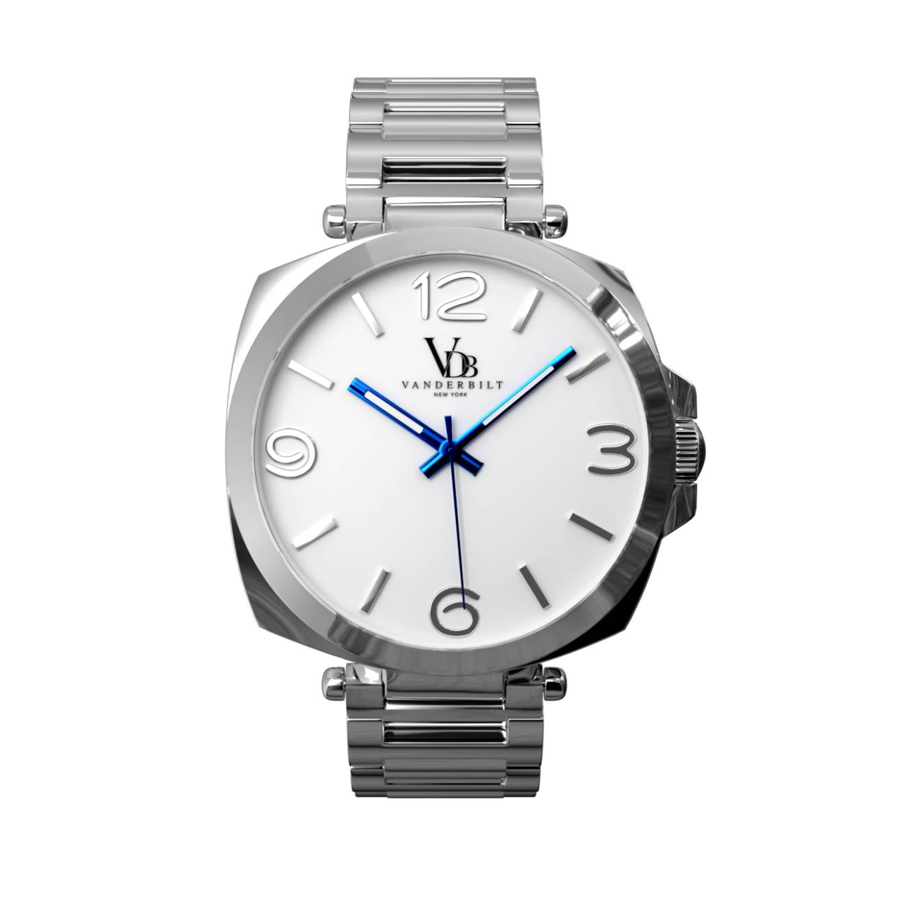 Vanderbilt New York | Analog | Luxury Watches | White & Silver | Stainless Steel Strap | Men | Hudson Collection