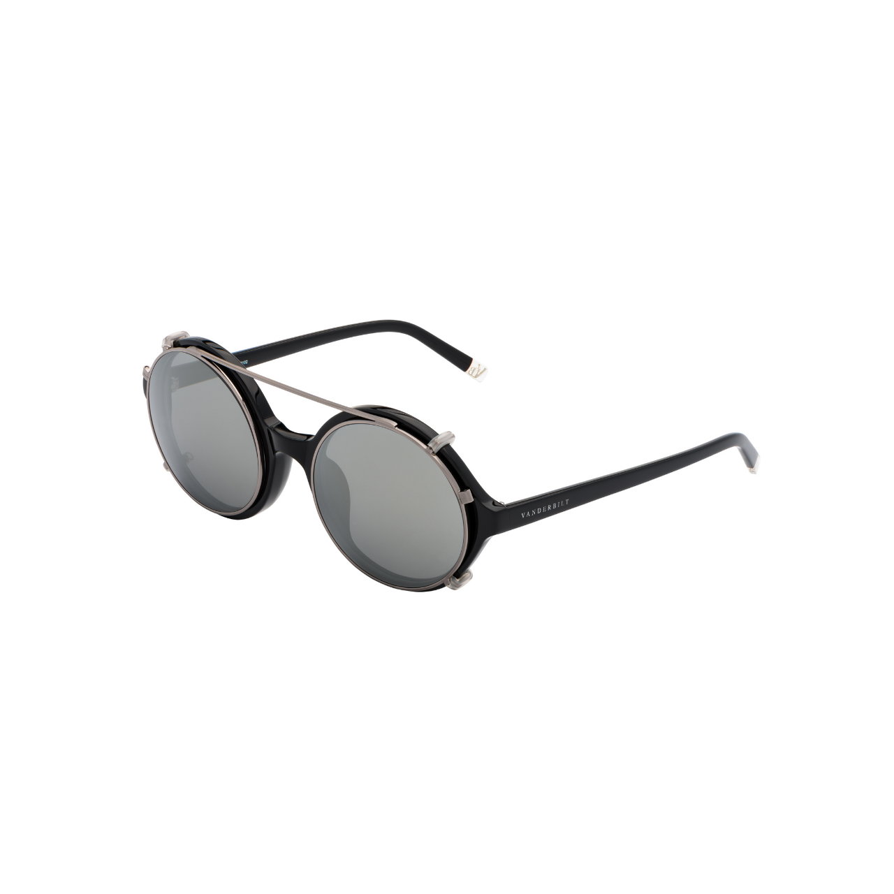 Vanderbilt New York | Round | Branded Latest & Stylish Sunglasses | Silver & Black | UV Protected | Men | Phoenix Collection