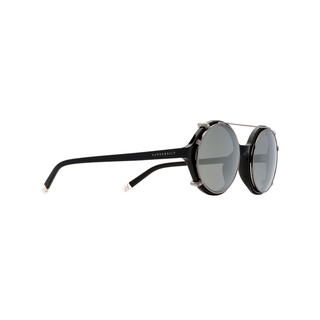 Vanderbilt New York | Round | Branded Latest & Stylish Sunglasses | Silver & Black | UV Protected | Men | Phoenix Collection