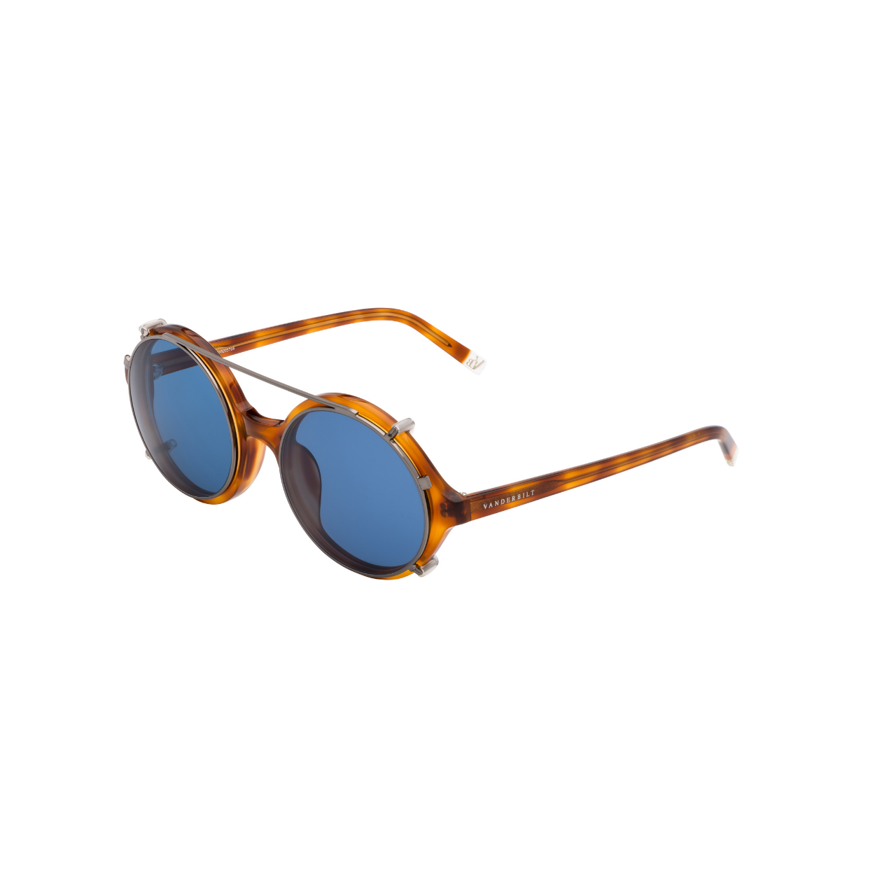 Vanderbilt New York | Round | Branded Latest & Stylish Sunglasses | Blue & Brown | UV Protected | Men  | Phoenix Collection