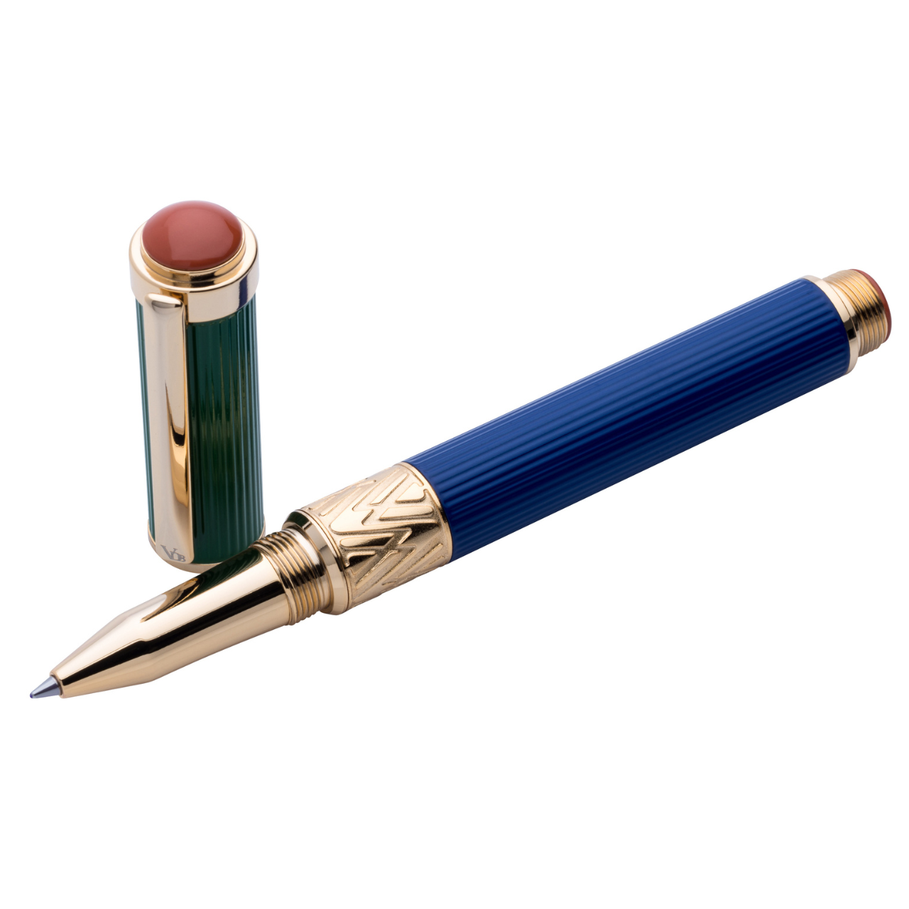 Vanderbilt New York | Roller Ball | Luxury Pens | Blue & Green | German Ink | Men & Women | Saratoga Springs Collection