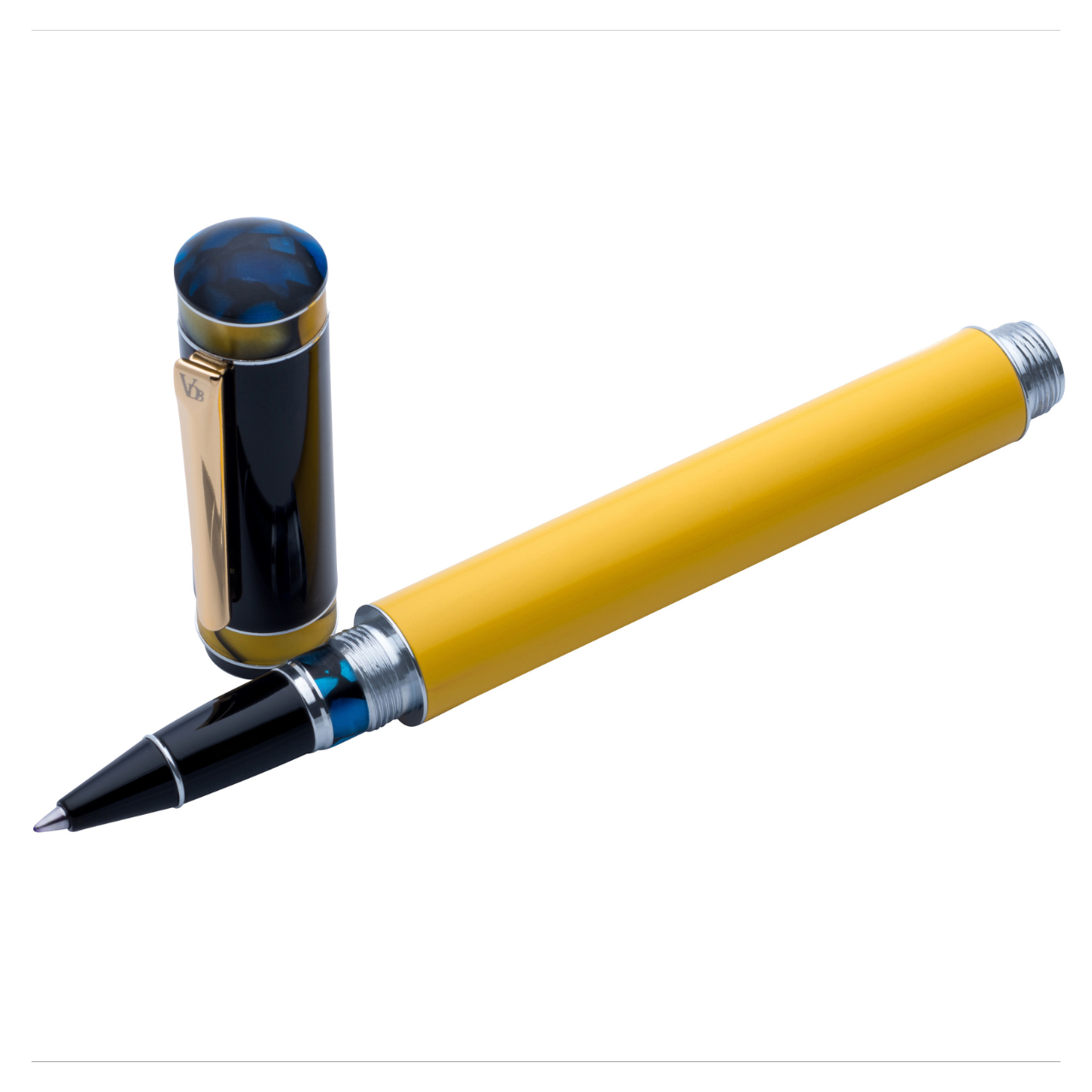 Vanderbilt New York | Roller Ball | Luxury Pens | Yellow & Black | German Ink | Men & Women | Hyde Park Collection