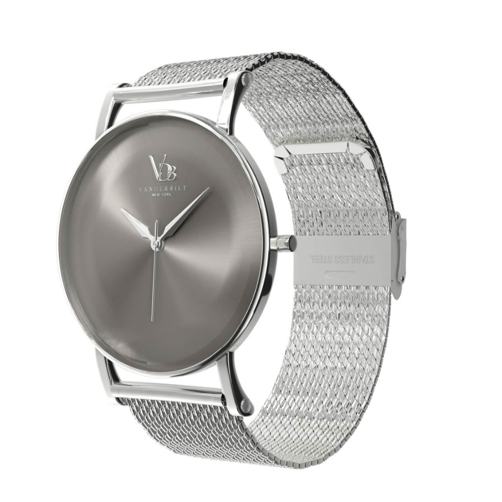 Vanderbilt New York | Analog | Luxury Watches | Grey & Silver | Mesh Strap | Men | Metropolitan Collection