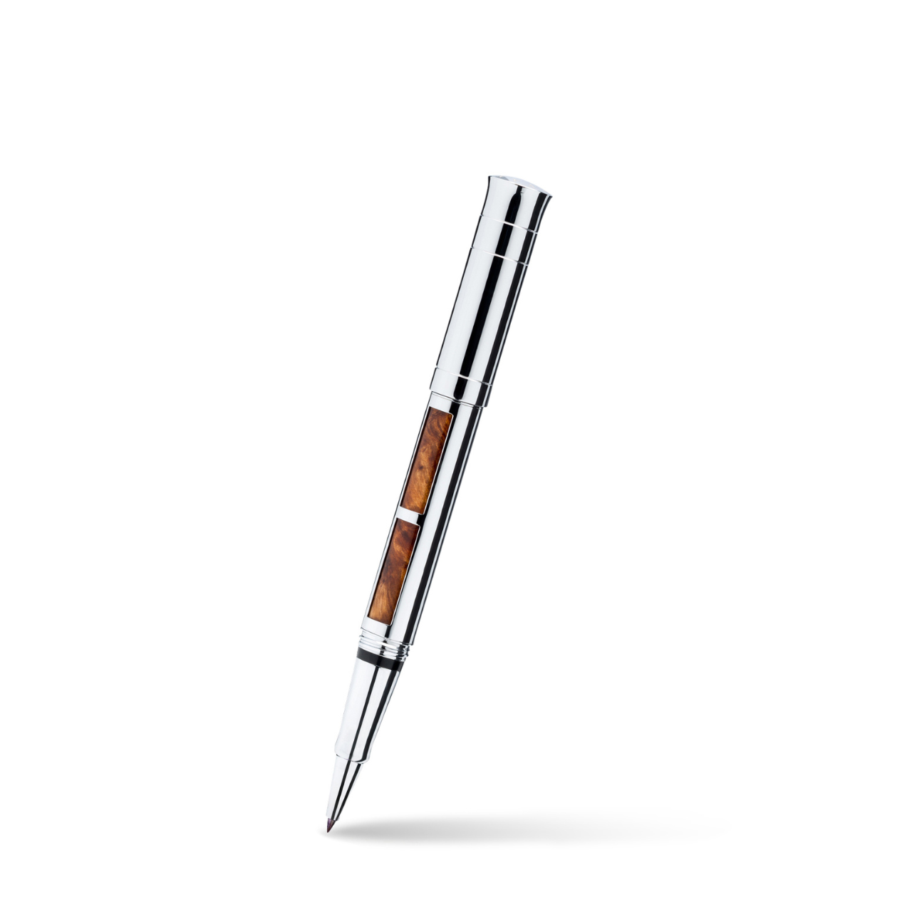 Vanderbilt New York | Roller Ball | Luxury Pens | Brown & Silver | German Ink | Men & Women | Lakeshore Collection