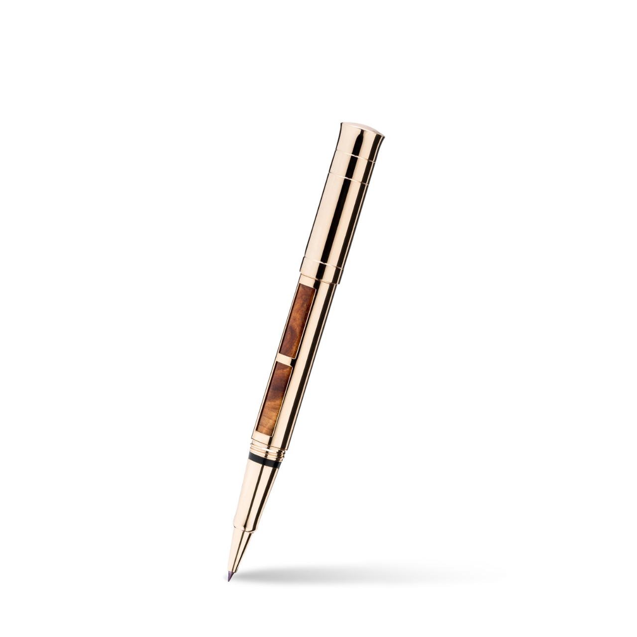 Vanderbilt New York | Roller Ball | Luxury Pens | Brown & Gold | German Ink | Men & Women | Lakeshore Collection