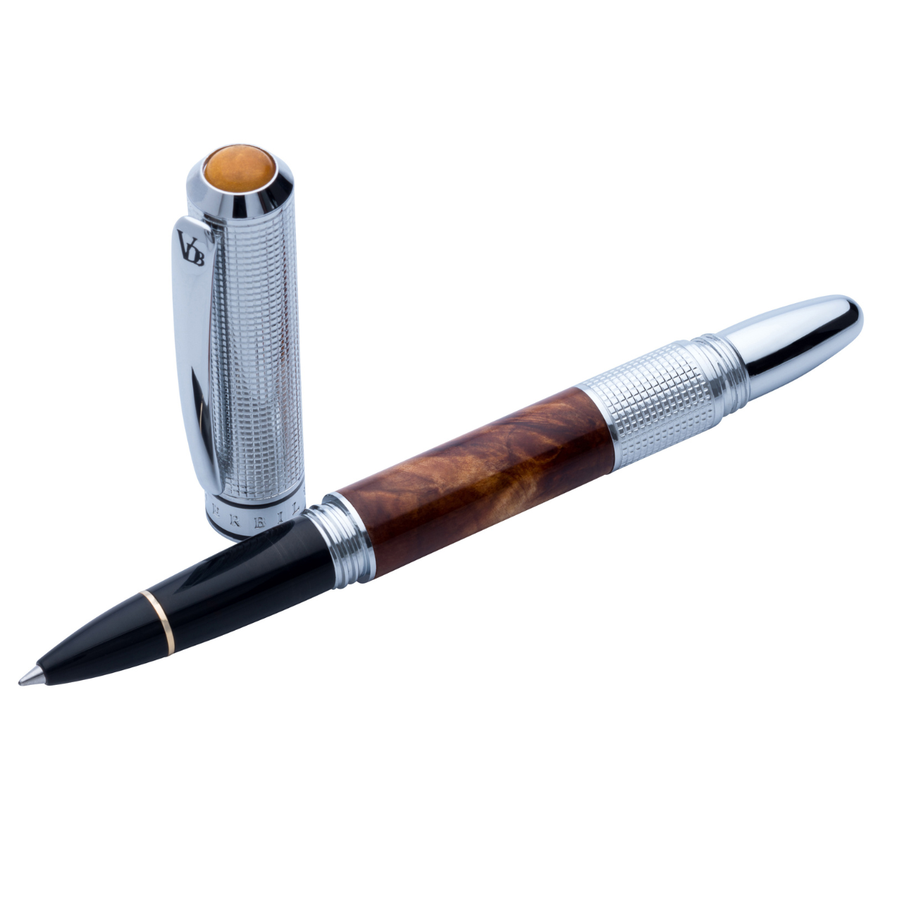 Vanderbilt New York | Roller Ball | Luxury Pens | Brown & Silver | German Ink | Men & Women | Union Club Collection