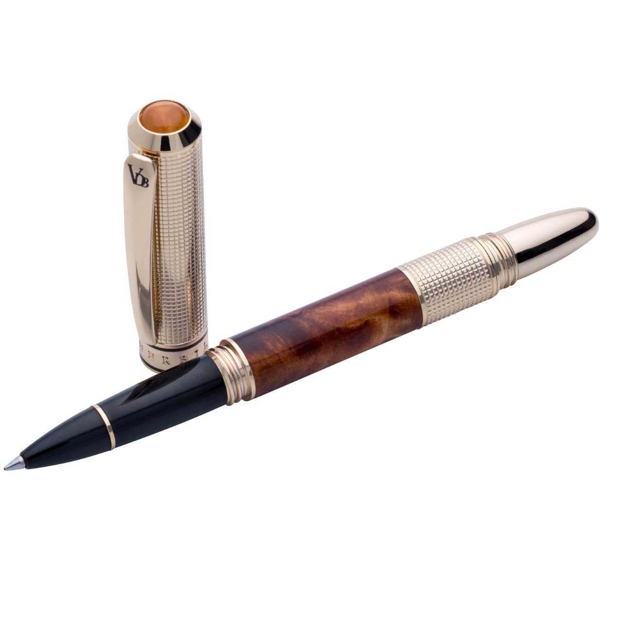 Vanderbilt New York | Roller Ball | Luxury Pens | Brown & Gold | German Ink | Men & Women | Union Club Collection