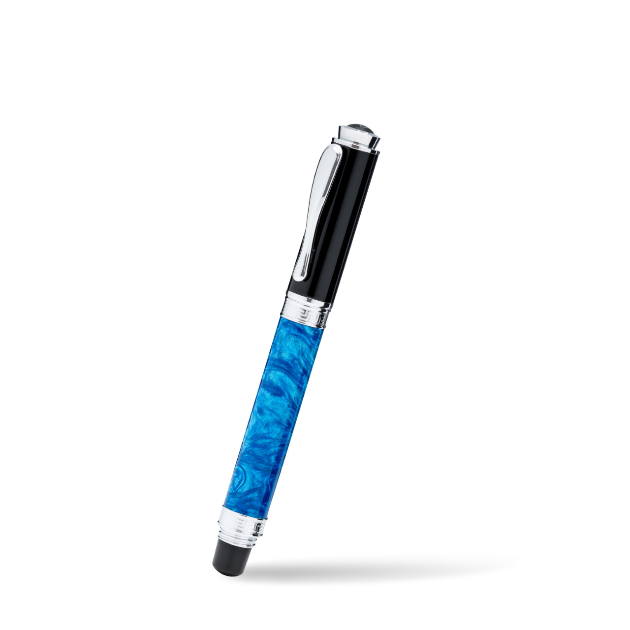 Vanderbilt New York | Roller Ball | Luxury Pens | Blue & Silver | German Ink | Men & Women | Manhattan Club Collection