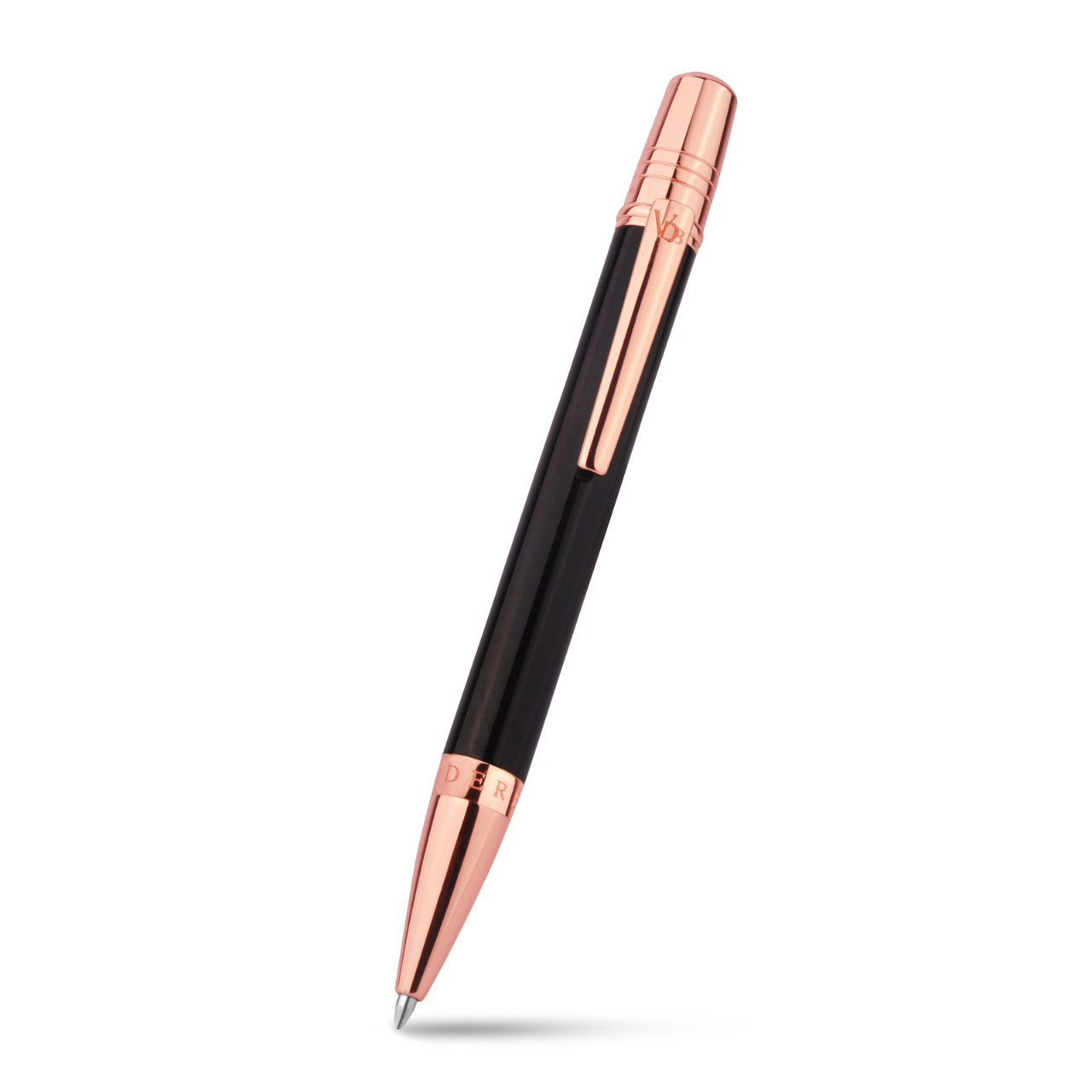 Vanderbilt New York | Roller Ball | Luxury Pens | Black & Rose Gold | German Ink | Men & Women | Shakespeare Collection