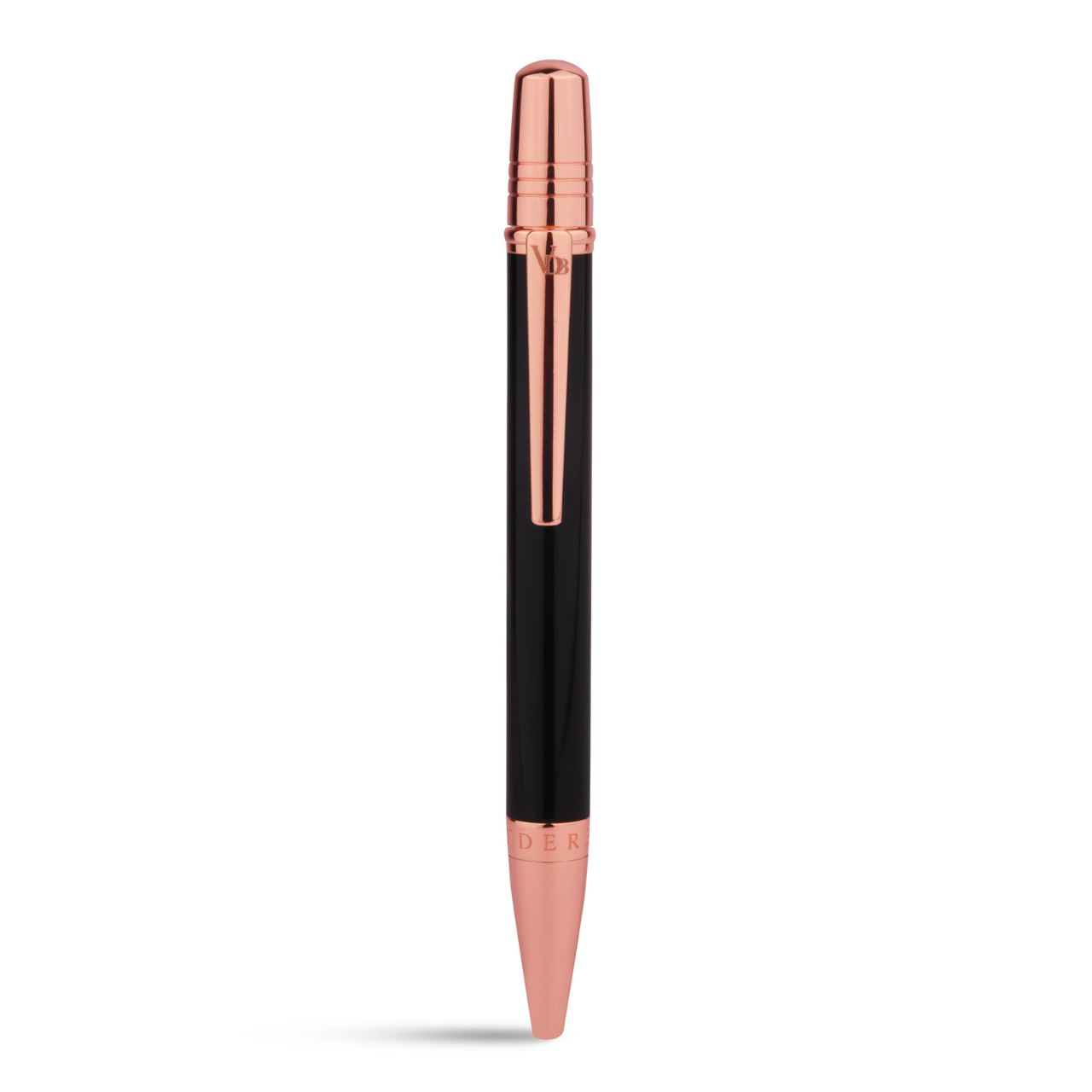 Vanderbilt New York | Roller Ball | Luxury Pens | Black & Rose Gold | German Ink | Men & Women | Shakespeare Collection