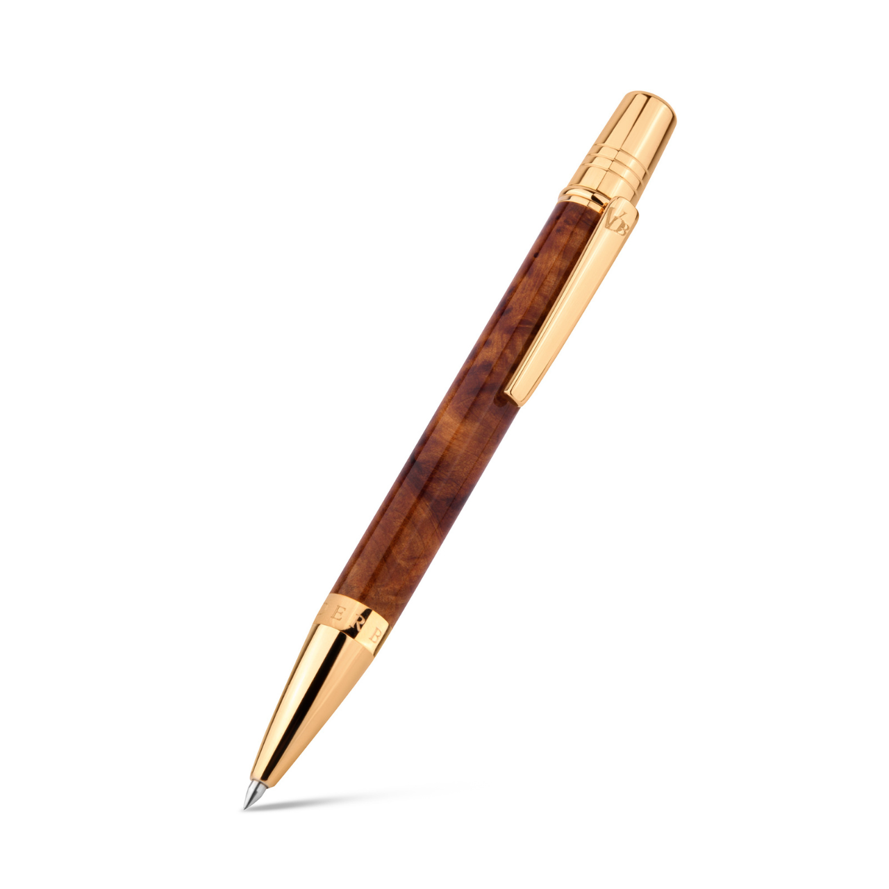 Vanderbilt New York | Roller Ball | Luxury Pens | Brown & Gold | German Ink | Men & Women | Shakespeare Collection