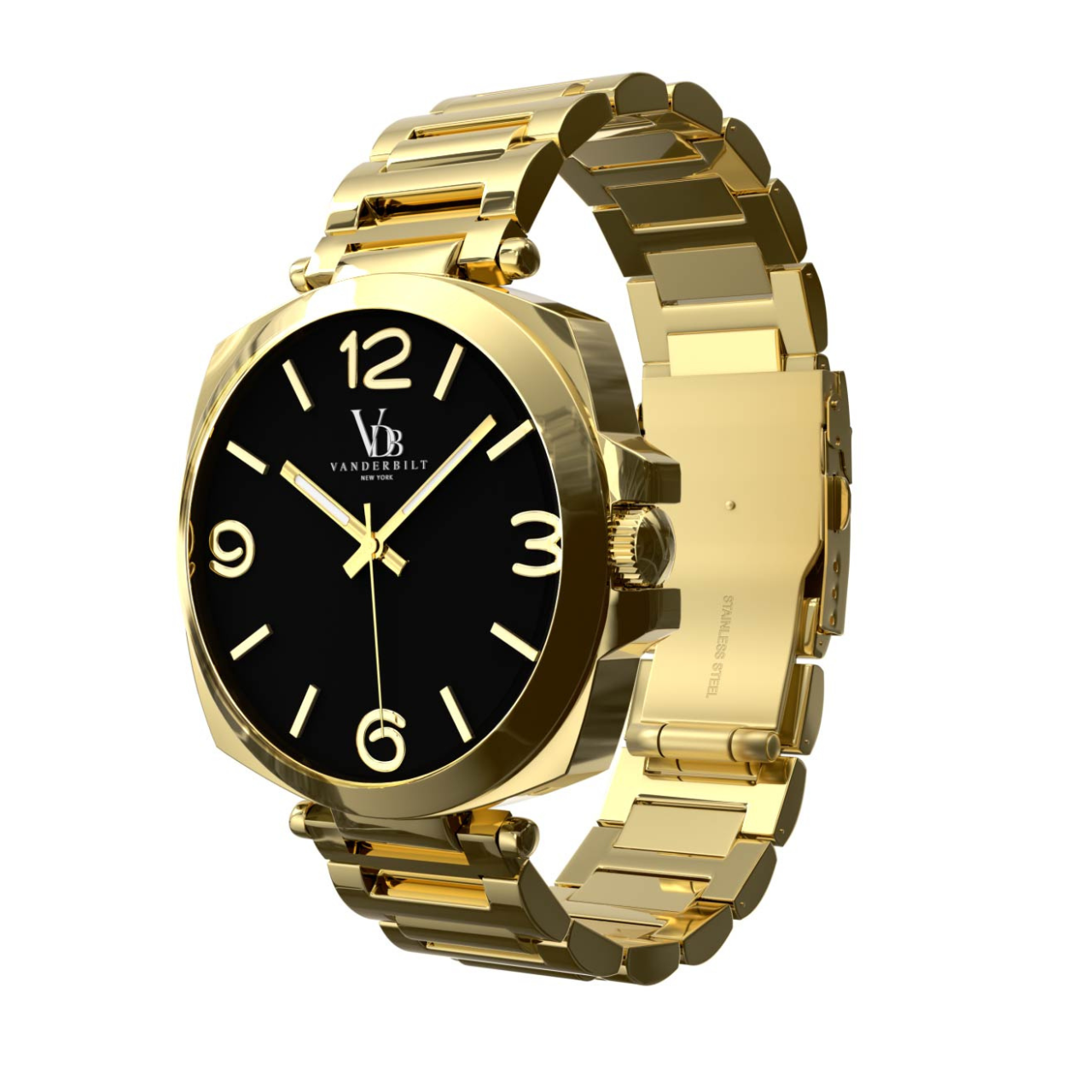 Vanderbilt New York | Analog | Luxury Watches | Black & Gold | Stainless Steel Strap | Men | Hudson Collection