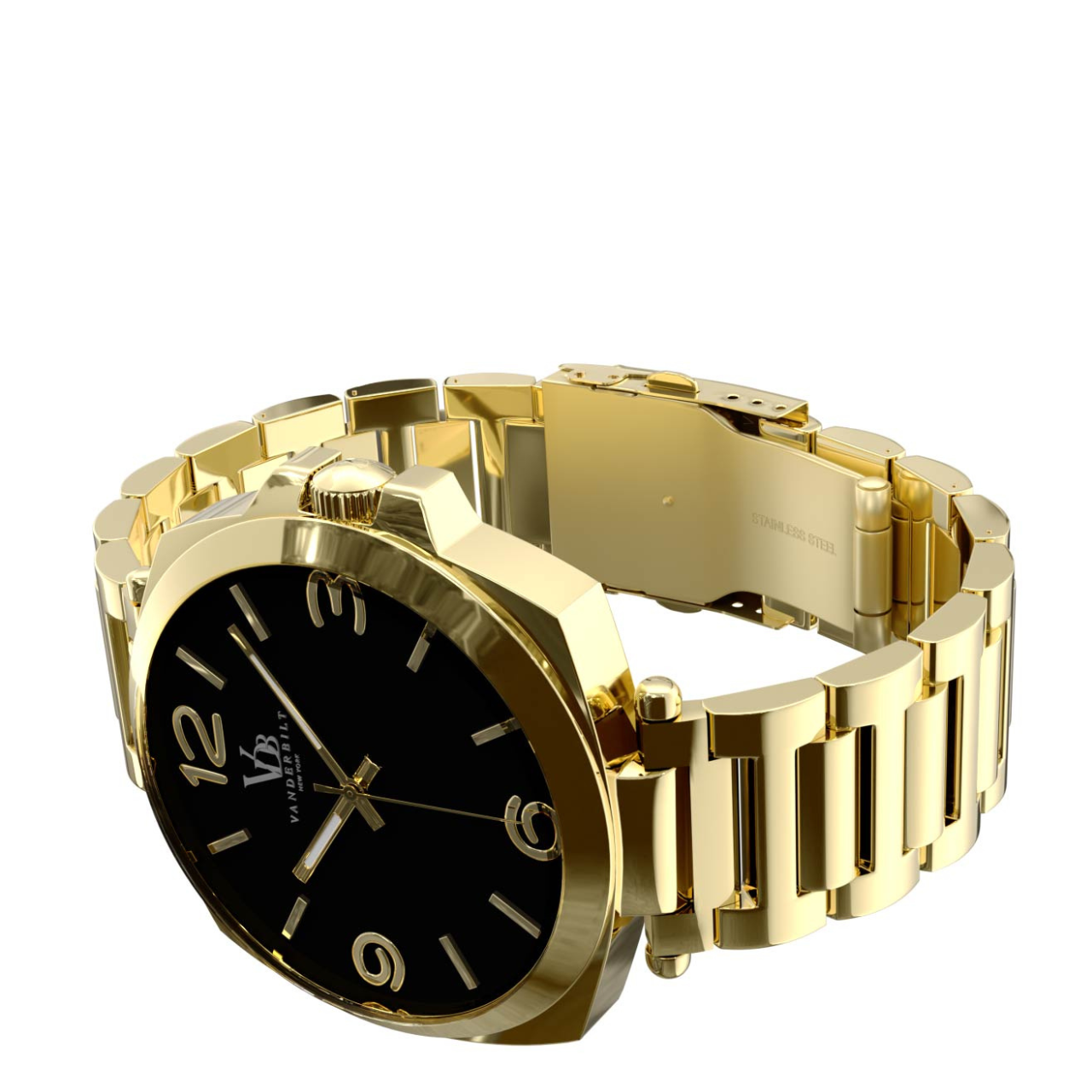 Vanderbilt New York | Analog | Luxury Watches | Black & Gold | Stainless Steel Strap | Men | Hudson Collection