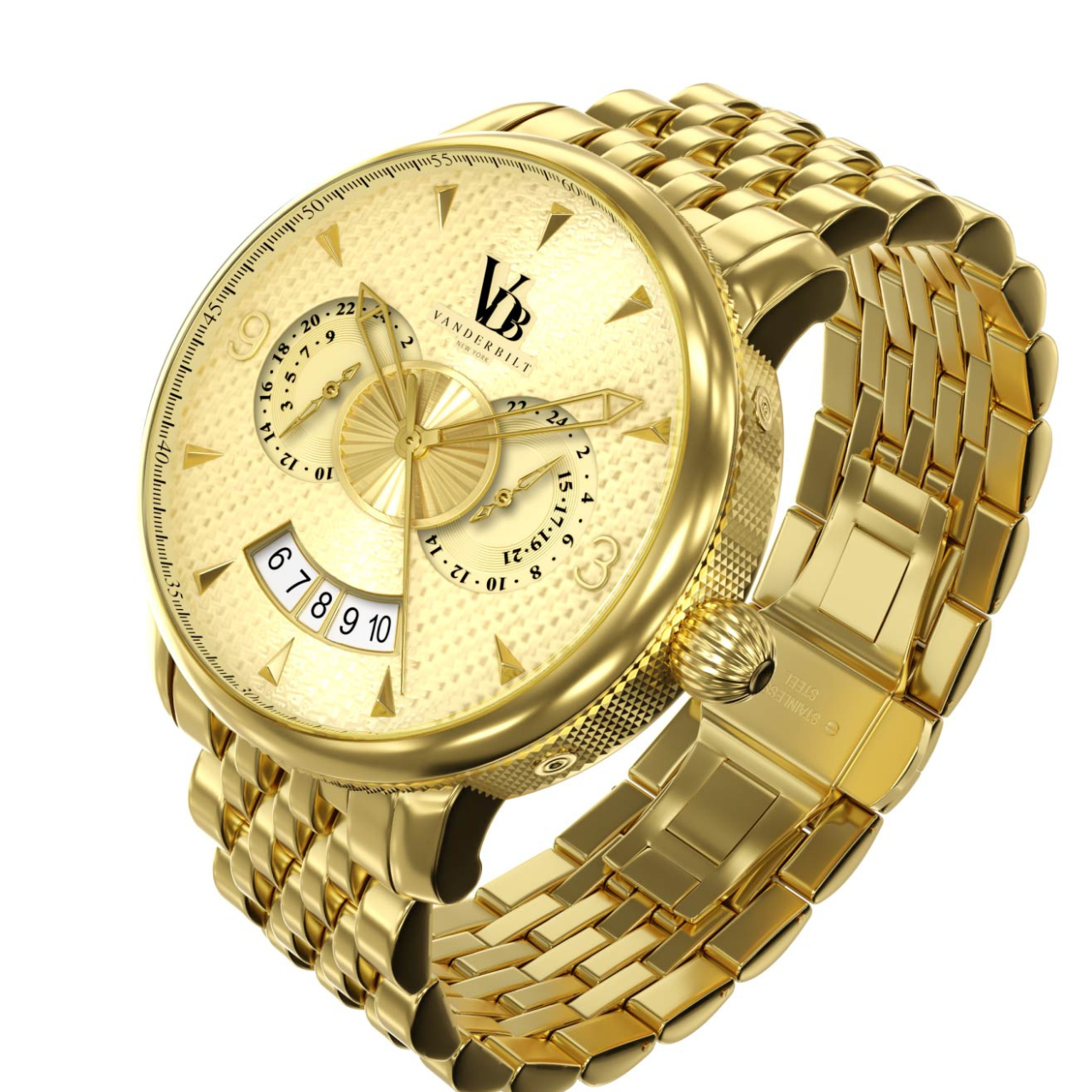 Vanderbilt New York | Analog | Luxury Watches | Gold | Stainless Steel Strap | Men | North Star Collection