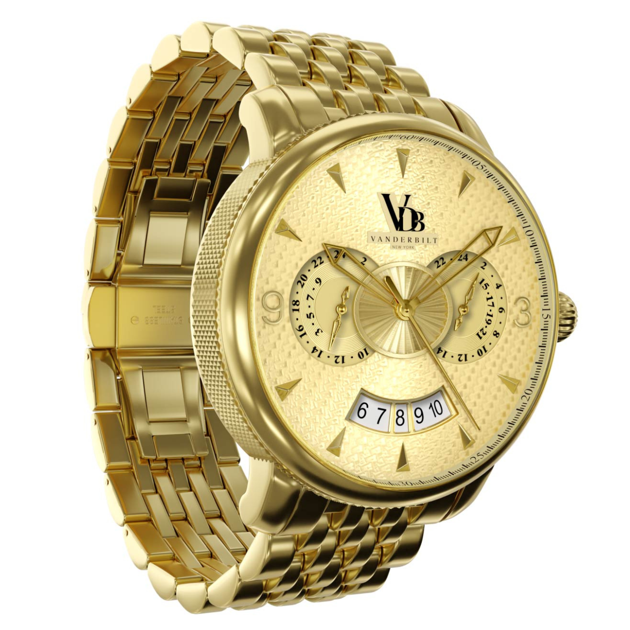 Vanderbilt New York | Analog | Luxury Watches | Gold | Stainless Steel Strap | Men | North Star Collection