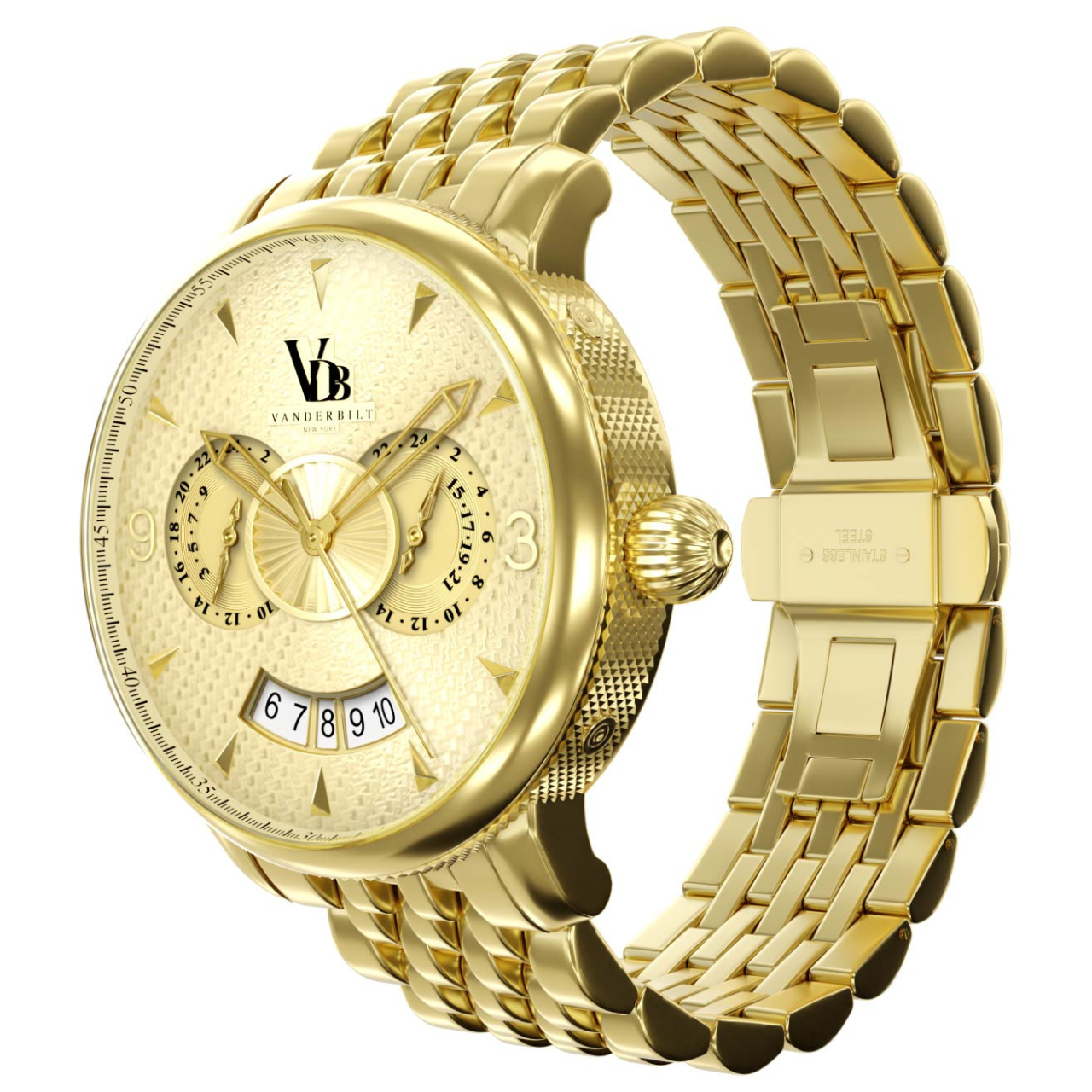 Vanderbilt New York | Analog | Luxury Watches | Gold | Stainless Steel Strap | Men | North Star Collection