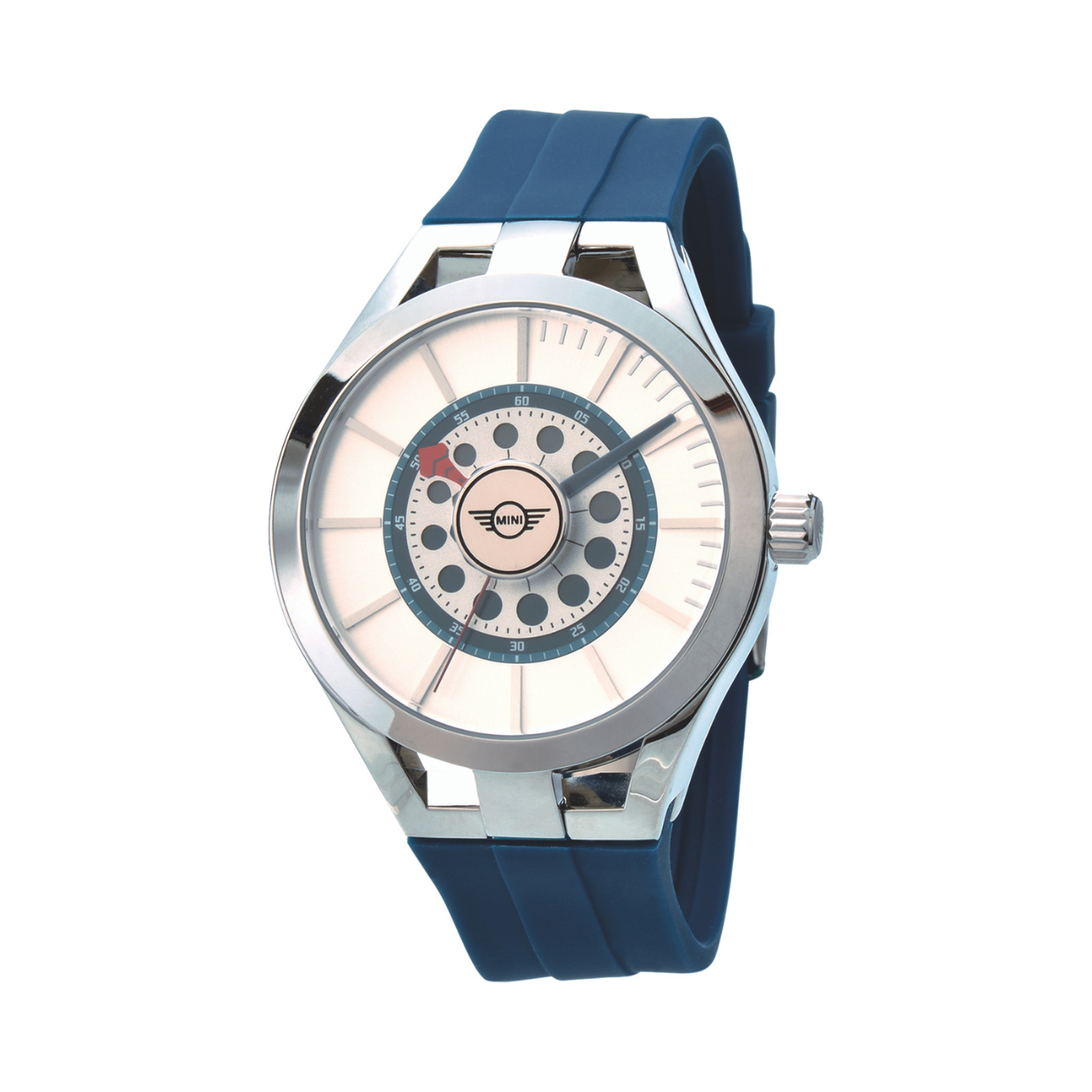 MINI Cooper | Analog | Luxury Watches | Blue & White | Silicon Strap | Men | Brake Disc Collection