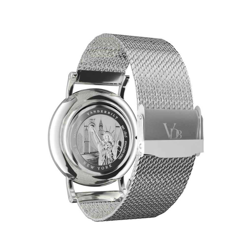 Vanderbilt New York | Analog | Luxury Watches | Grey & Silver | Mesh Strap | Men | Metropolitan Collection