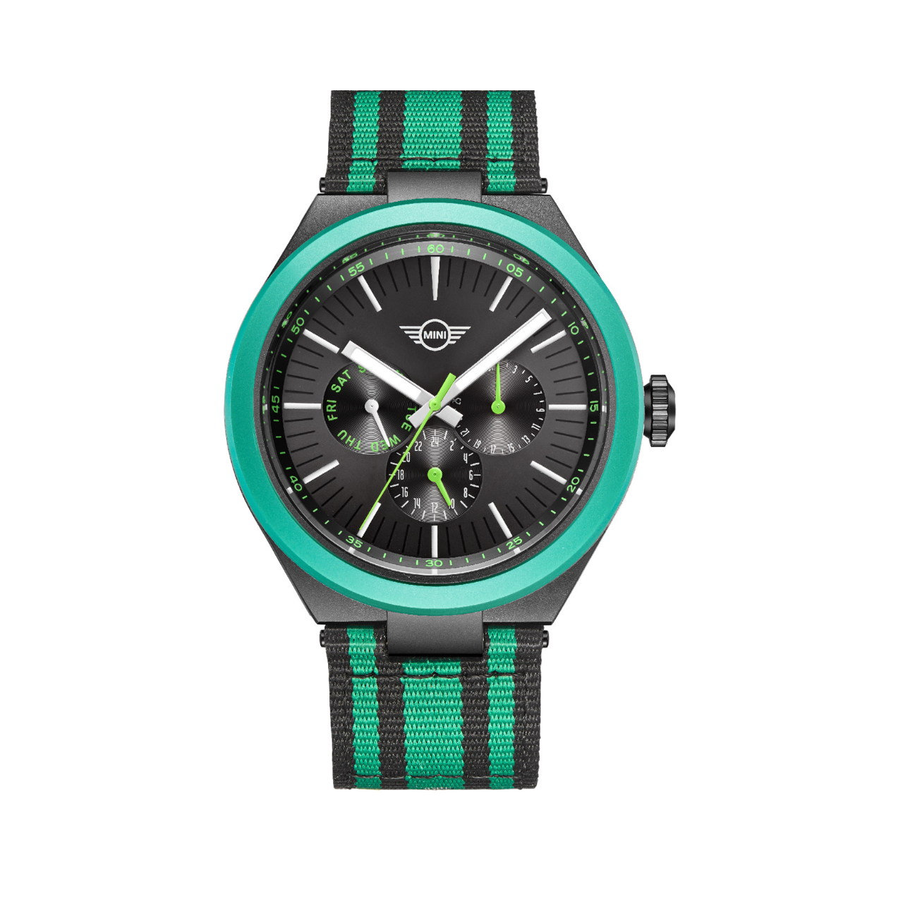 MINI Cooper | Analog | Luxury Watches | Green & Black | Nato Strap | Men & Women (Unisex) | Ocean Upcycle Collection