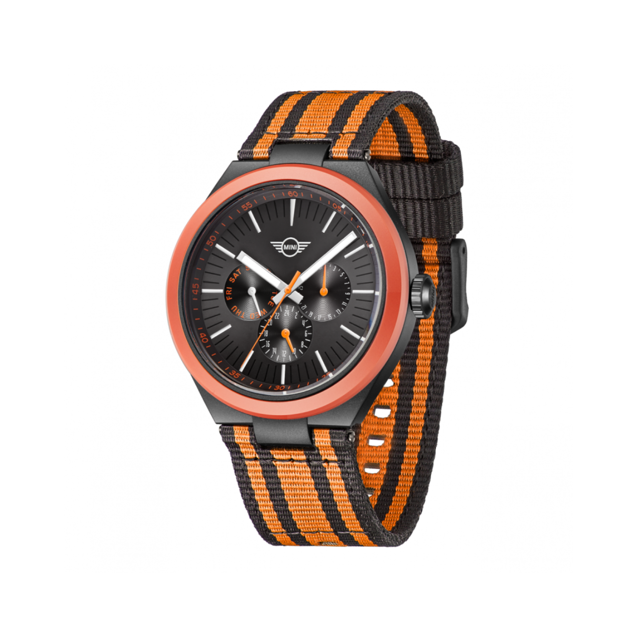 MINI Cooper | Analog | Luxury Watches | Orange & Black | Nato Strap | Men & Women (Unisex) | Ocean Upcycle Collection