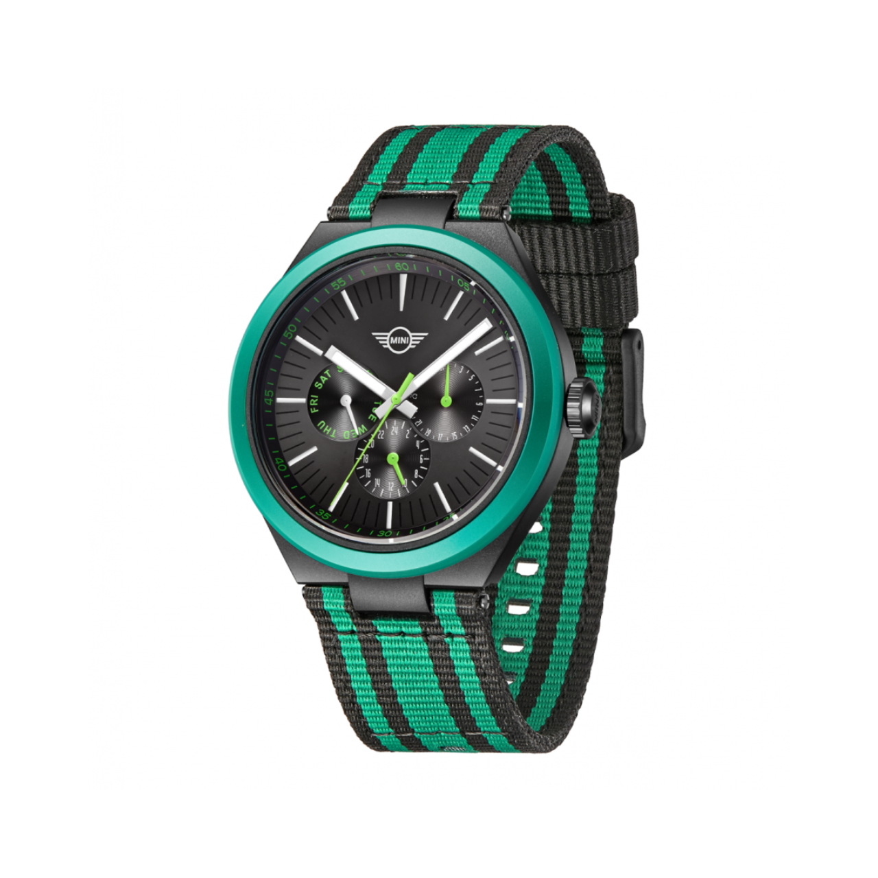 MINI Cooper | Analog | Luxury Watches | Green & Black | Nato Strap | Men & Women (Unisex) | Ocean Upcycle Collection