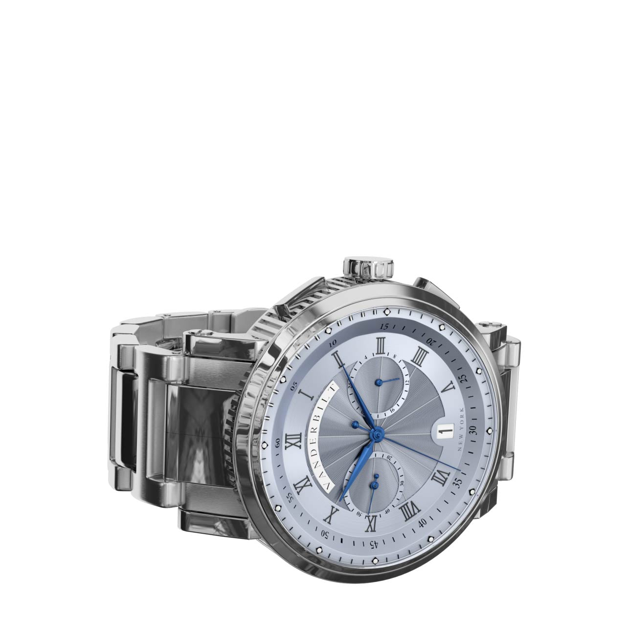 Vanderbilt New York | Analog | Luxury Watches | Teal & Silver | Stainless Steel Strap | Men | Broadway Collection