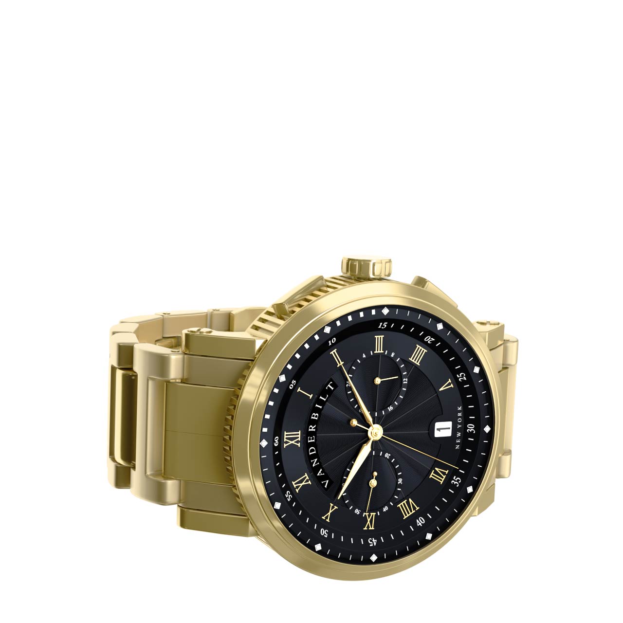 Vanderbilt New York | Analog | Luxury Watches | Black & Gold | Stainless Steel Strap | Men | Broadway Collection