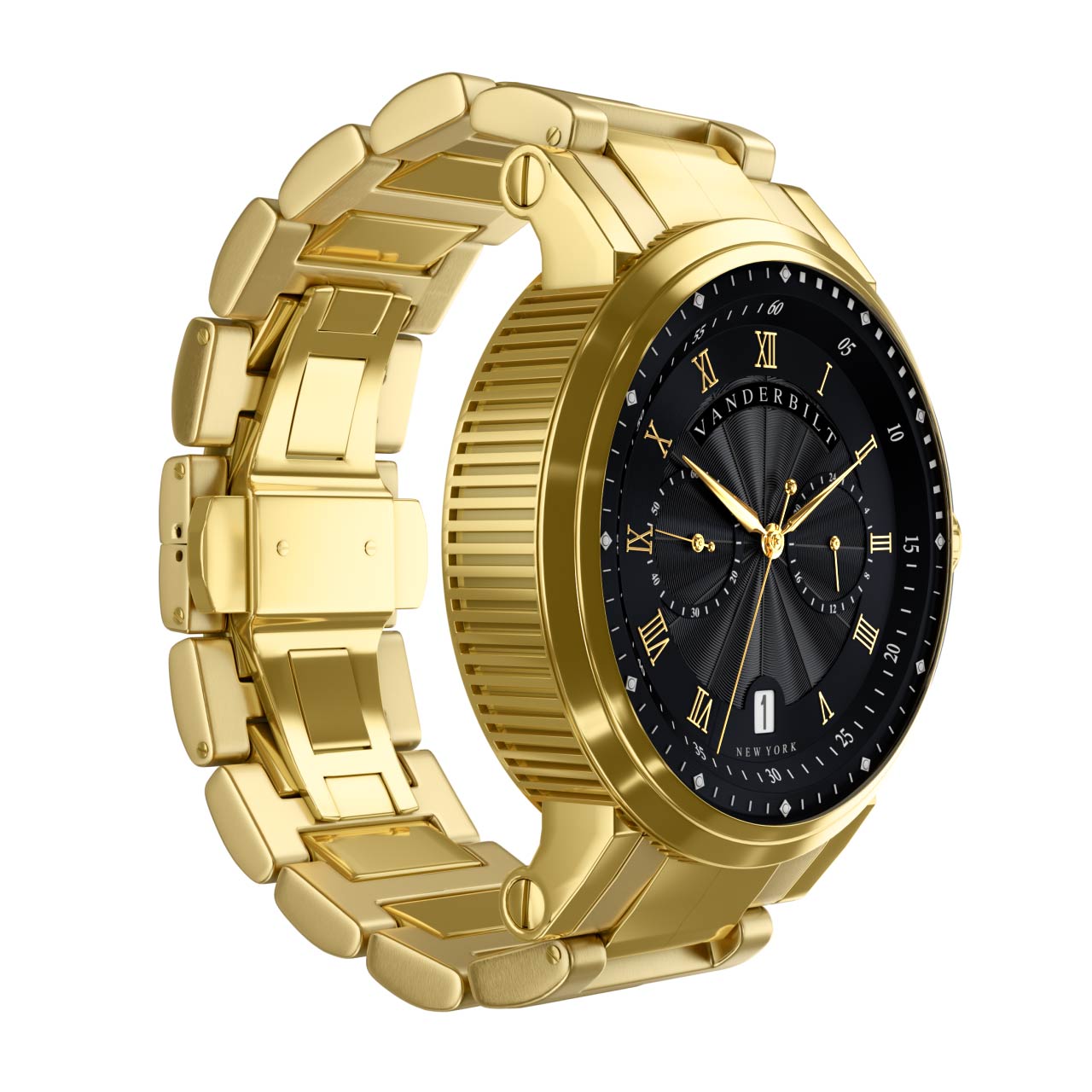 Vanderbilt New York | Analog | Luxury Watches | Black & Gold | Stainless Steel Strap | Men | Broadway Collection