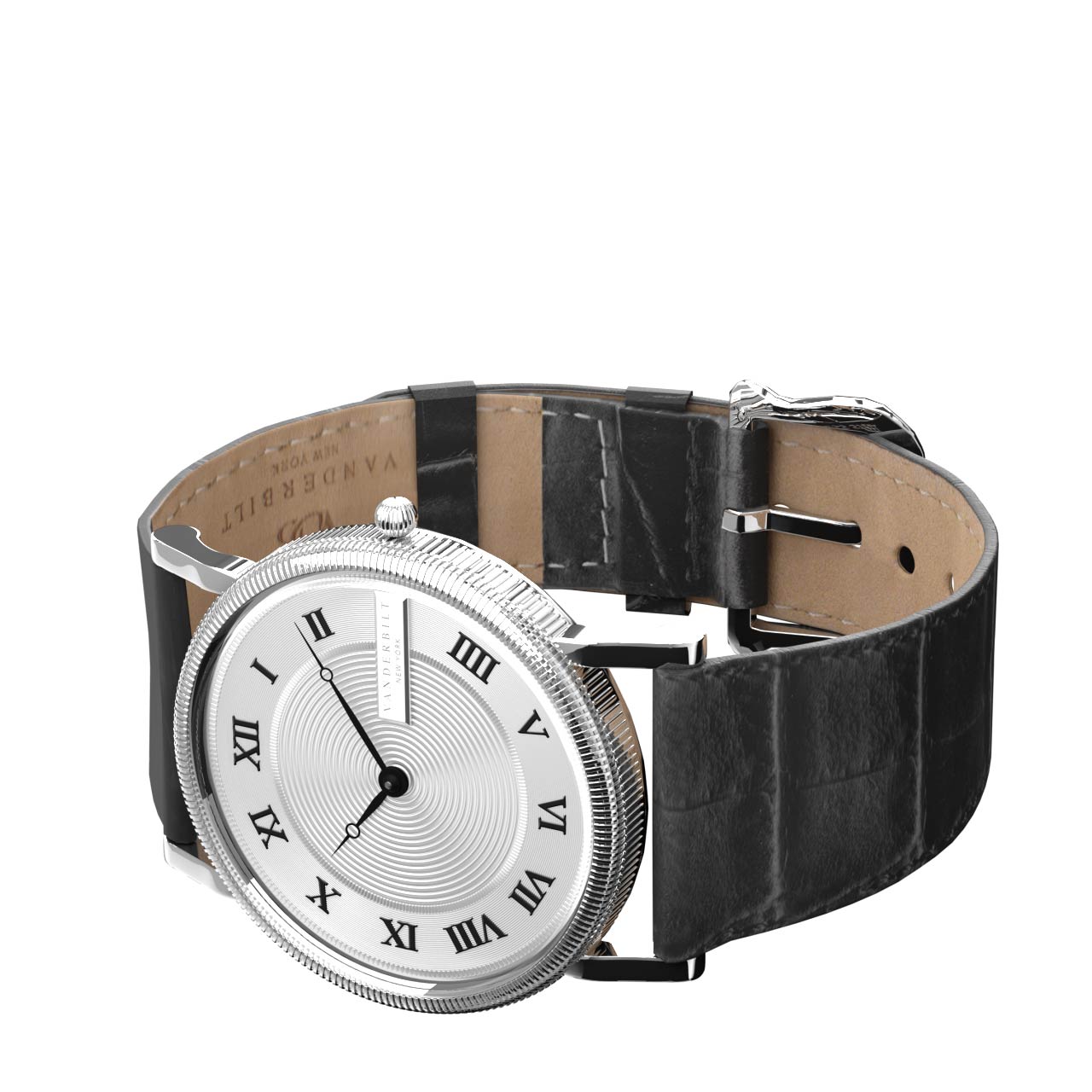 Vanderbilt New York | Analog | Luxury Watches | White & Black | Leather Strap | Men & Women (Unisex) | Commodore Collection