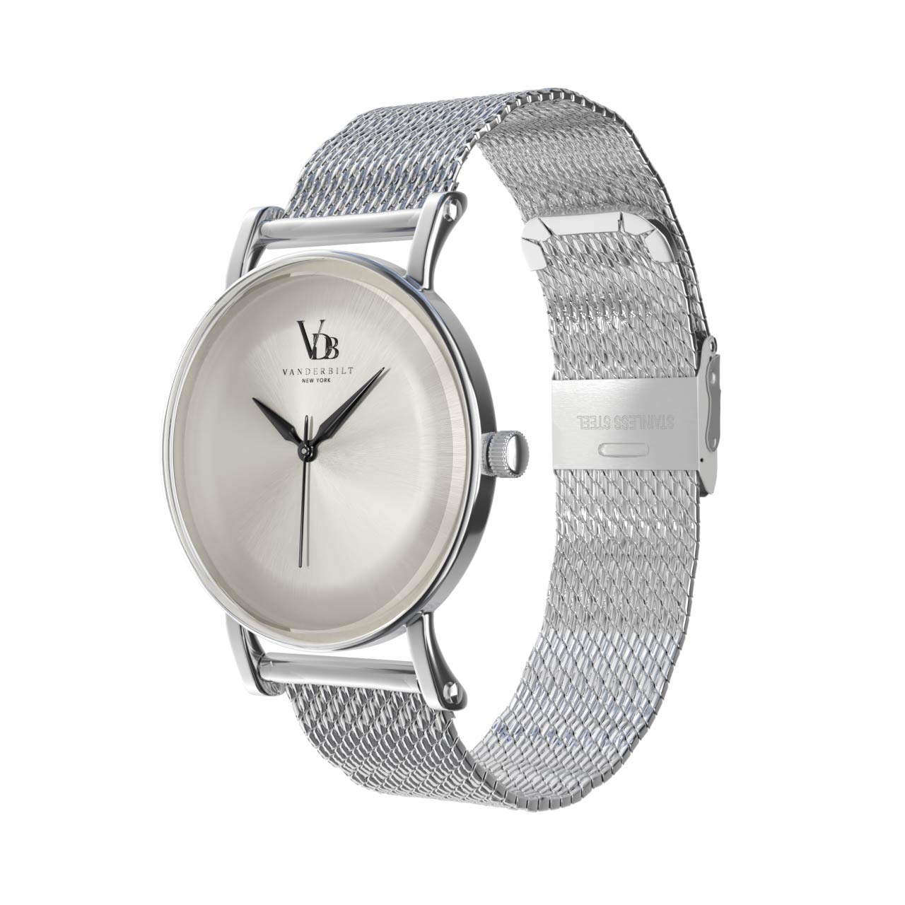 Vanderbilt New York | Analog | Luxury Watches | White & Silver | Mesh Strap | Women | Metro S Collection