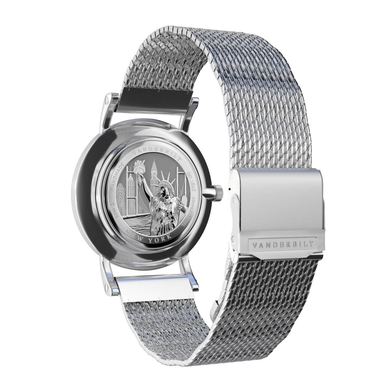 Vanderbilt New York | Analog | Luxury Watches | White & Silver | Mesh Strap | Women | Metro S Collection