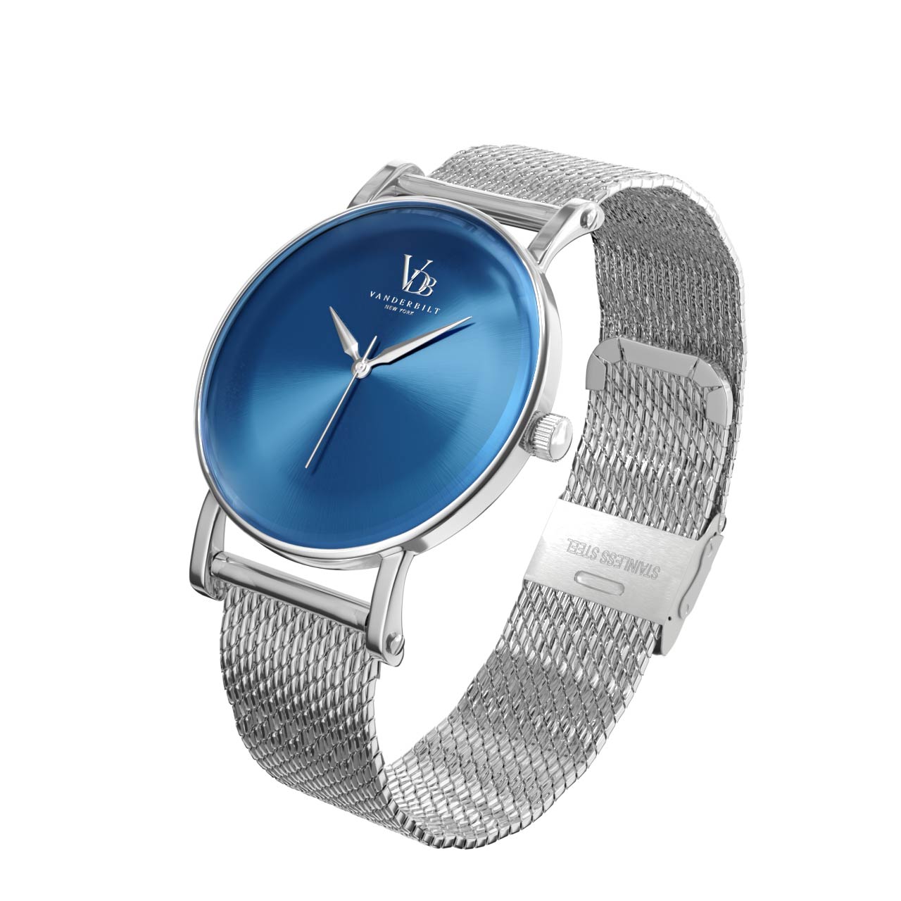 Vanderbilt New York | Analog | Luxury Watches | Blue & Silver | Mesh Strap | Women | Metro S Collection