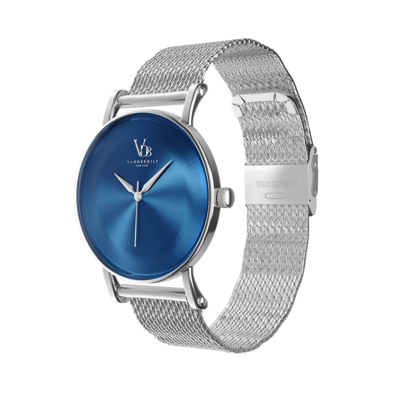 Vanderbilt New York | Analog | Luxury Watches | Blue & Silver | Mesh Strap | Women | Metro S Collection