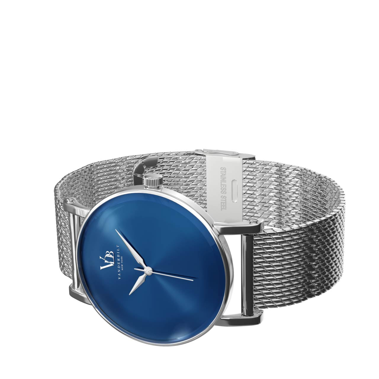 Vanderbilt New York | Analog | Luxury Watches | Blue & Silver | Mesh Strap | Women | Metro S Collection