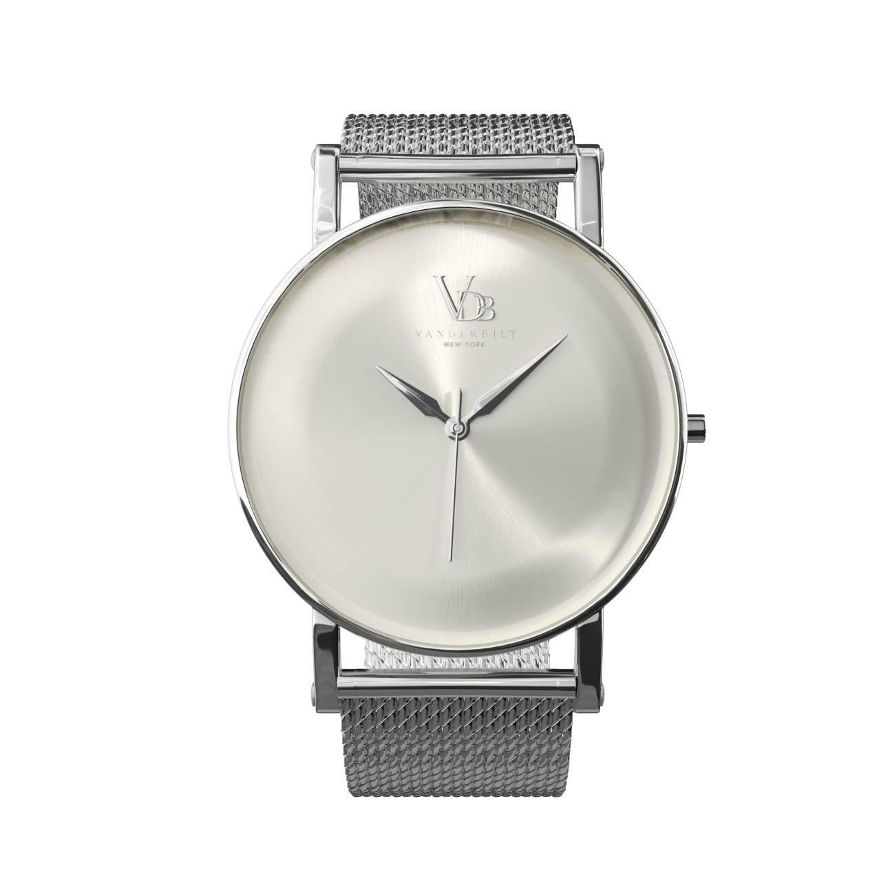 Vanderbilt New York | Analog | Luxury Watches | White & Silver | Mesh Strap | Men | Metropolitan Collection