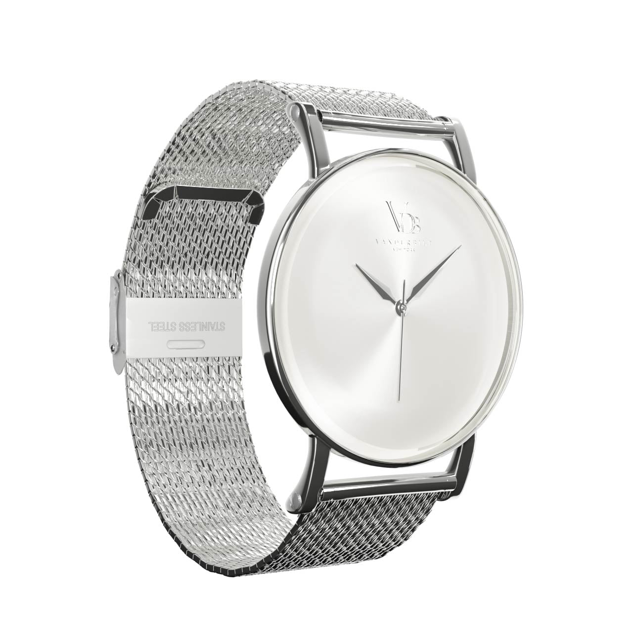 Vanderbilt New York | Analog | Luxury Watches | White & Silver | Mesh Strap | Men | Metropolitan Collection