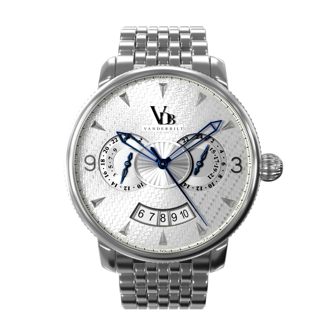 Vanderbilt New York | Analog | Luxury Watches | White & Silver | Stainless Steel Strap | Men | North Star Collection