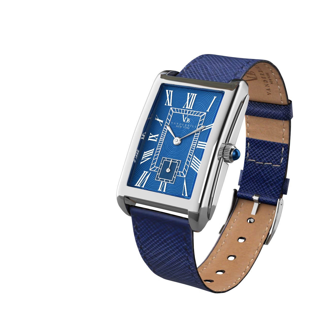 Vanderbilt New York | Analog | Luxury Watches | Blue & Silver | Leather Strap | Women | Time Square Collection