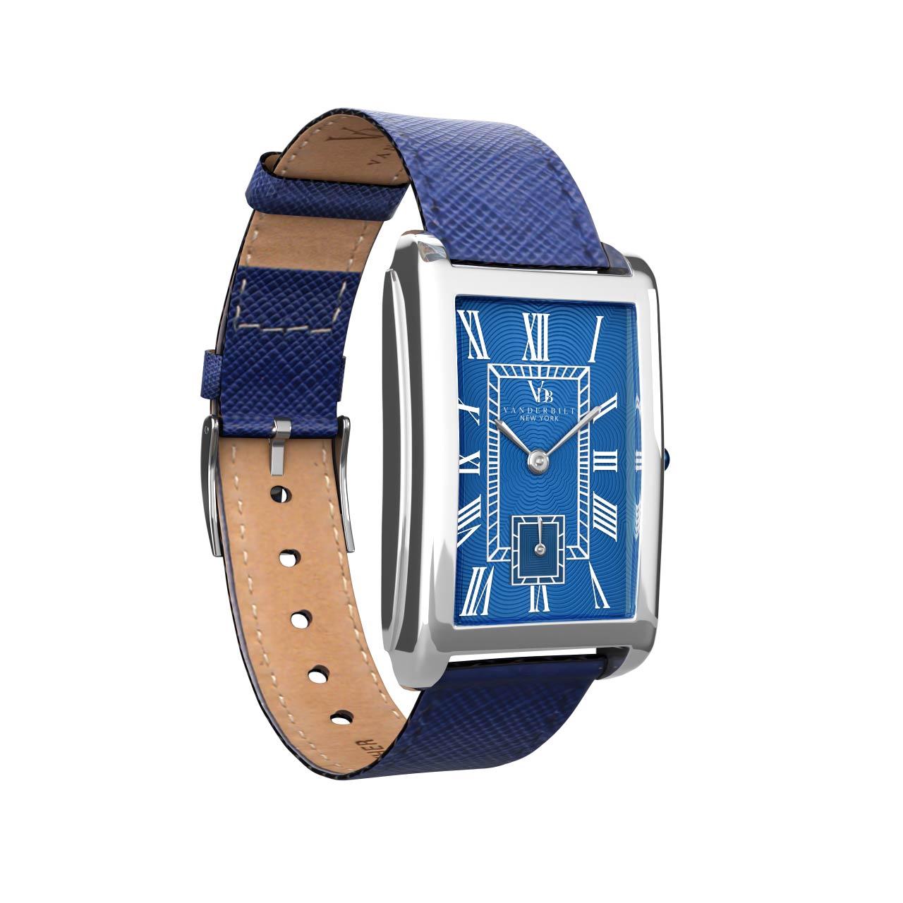 Vanderbilt New York | Analog | Luxury Watches | Blue & Silver | Leather Strap | Women | Time Square Collection