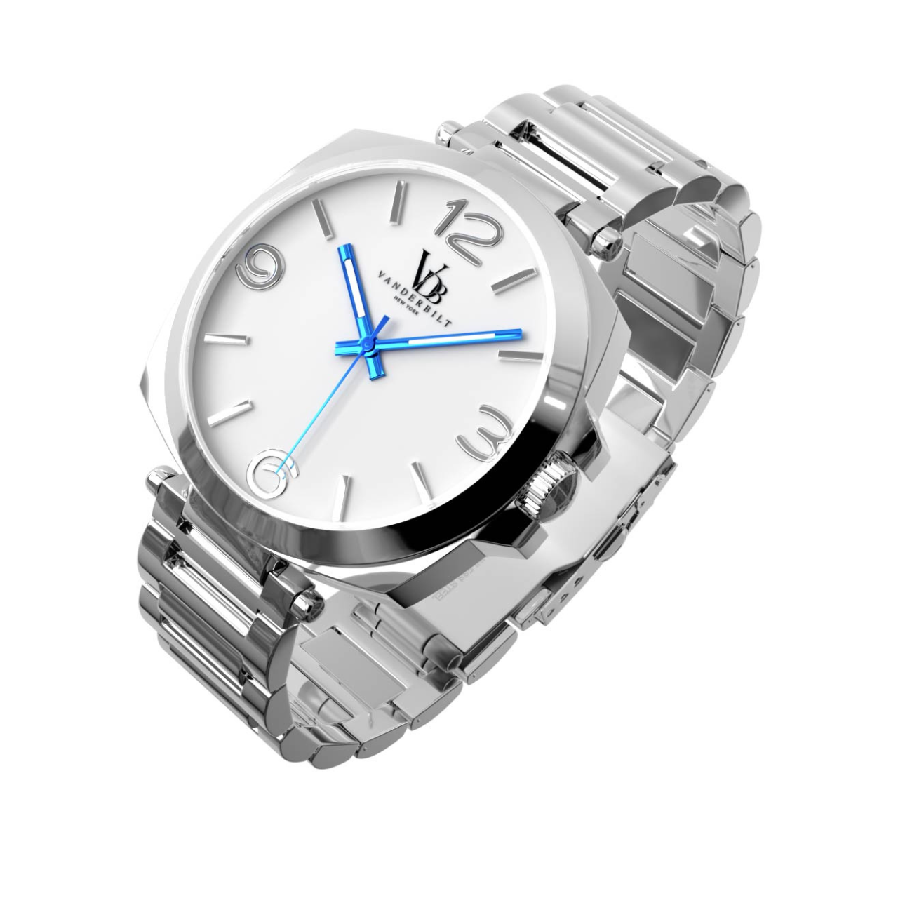 Vanderbilt New York | Analog | Luxury Watches | White & Silver | Stainless Steel Strap | Men | Hudson Collection