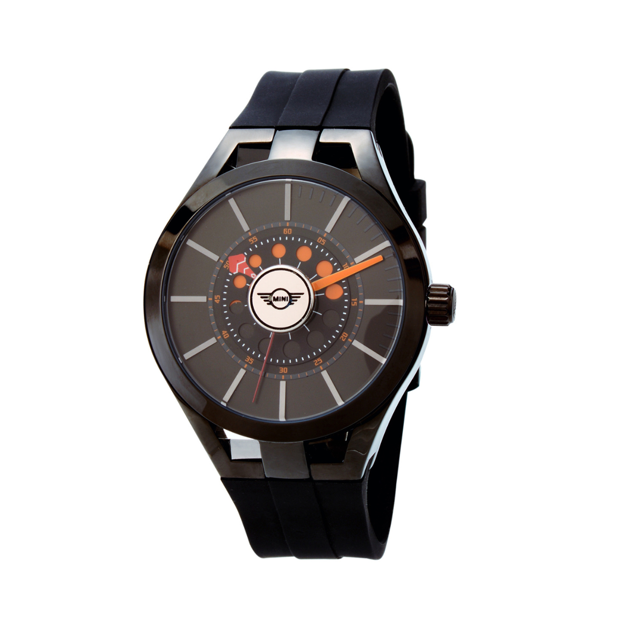 MINI Cooper | Analog | Luxury Watches | Black & Orange | Silicon Strap | Men | Brake Disc Collection