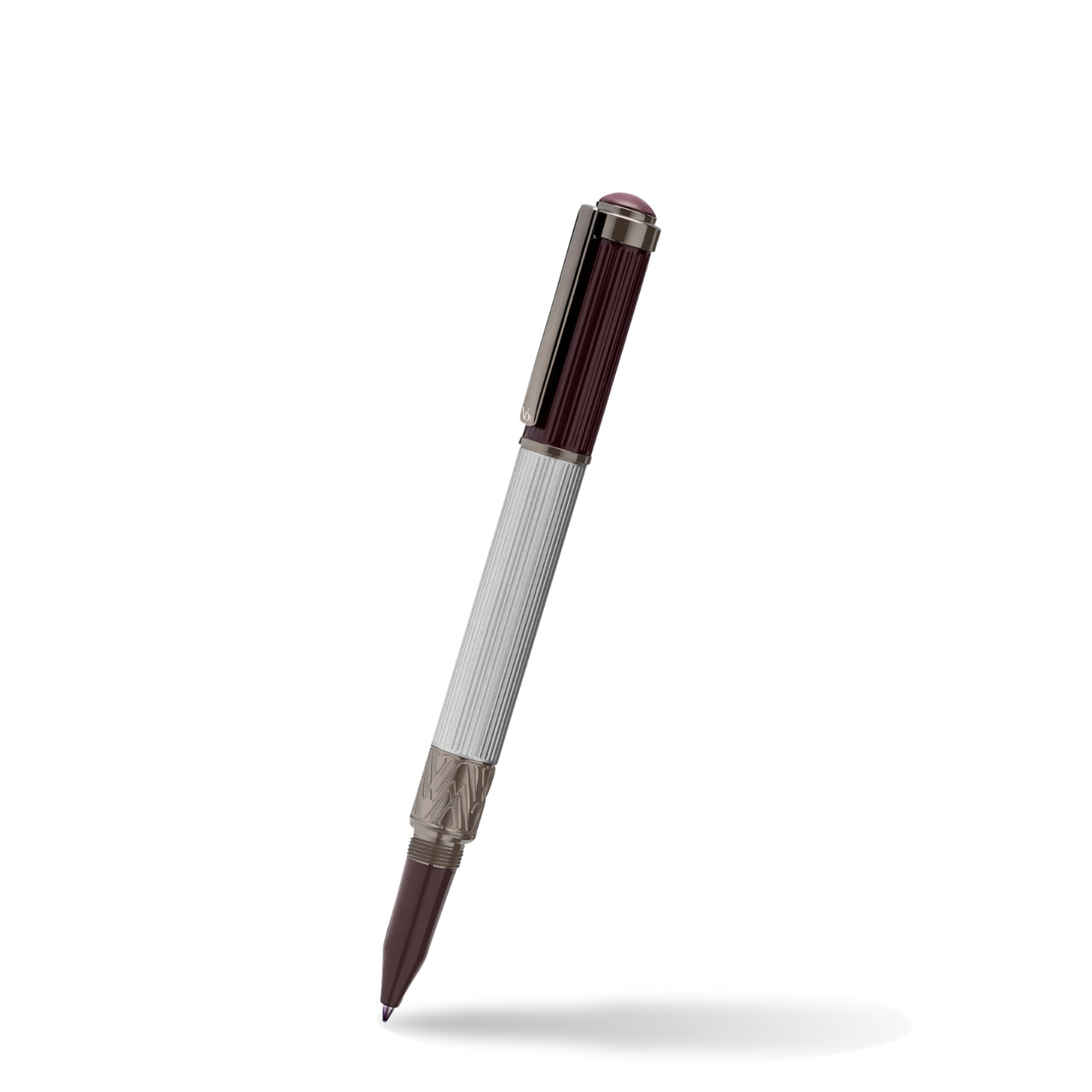 Vanderbilt New York | Roller Ball | Luxury Pens | Grey & Maroon | German Ink | Men & Women | Saratoga Springs Collection