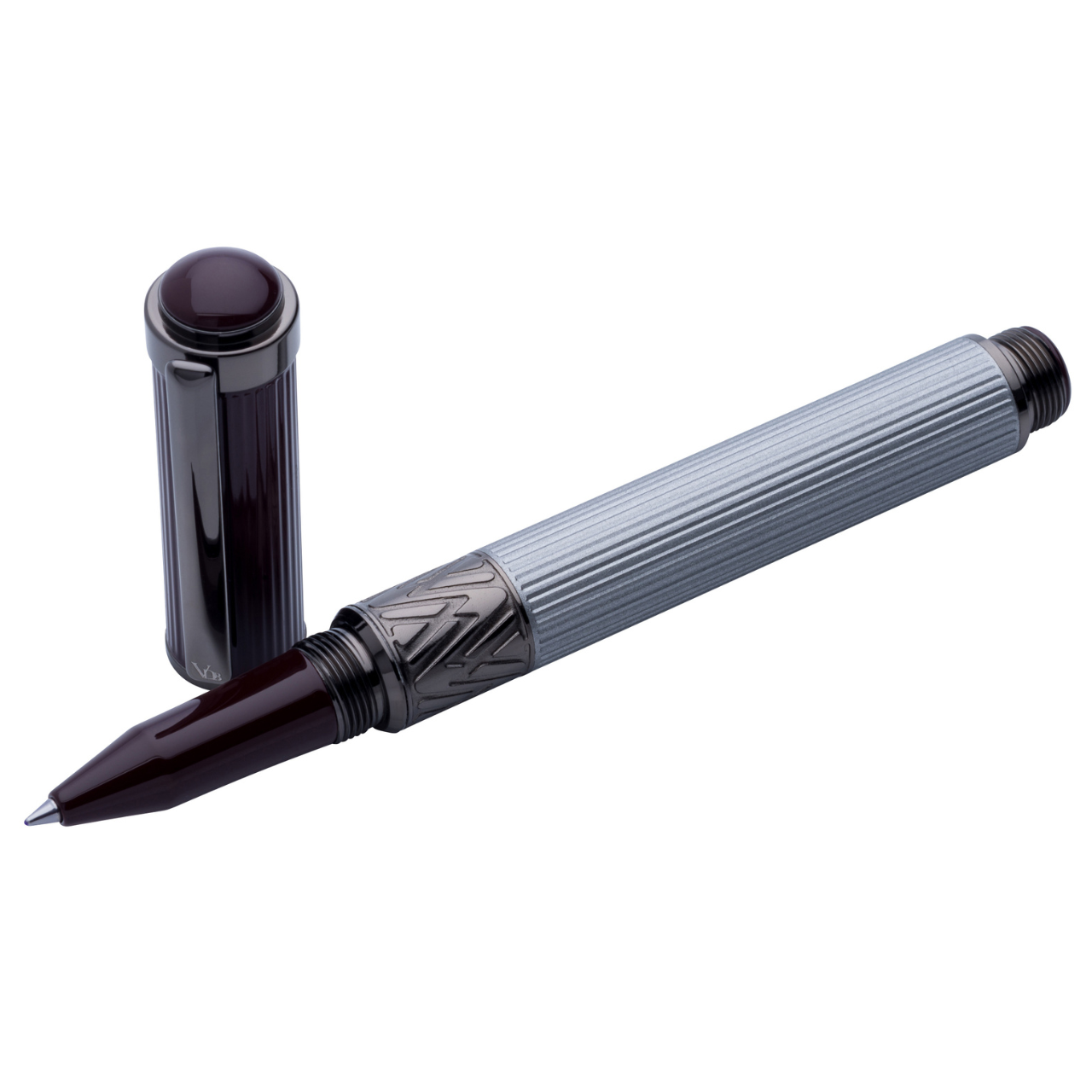 Vanderbilt New York | Roller Ball | Luxury Pens | Grey & Maroon | German Ink | Men & Women | Saratoga Springs Collection