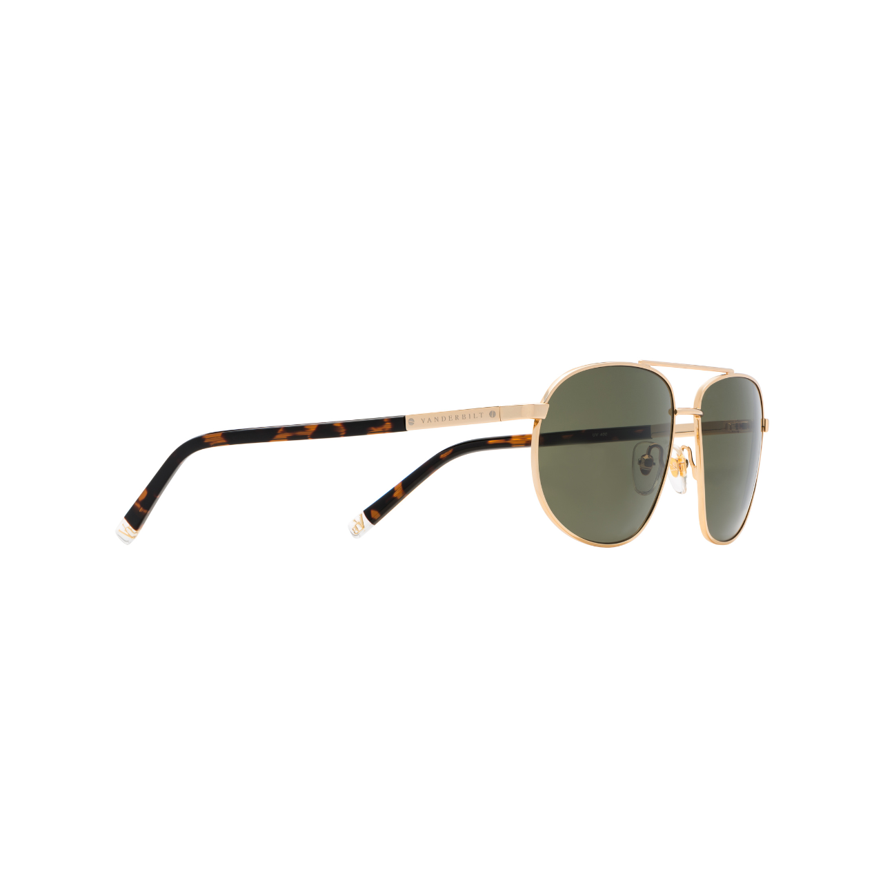 Vanderbilt New York | Aviator Square | Branded Latest & Stylish Sunglasses | Green & Gold| UV Protected | Men | Washington Collection