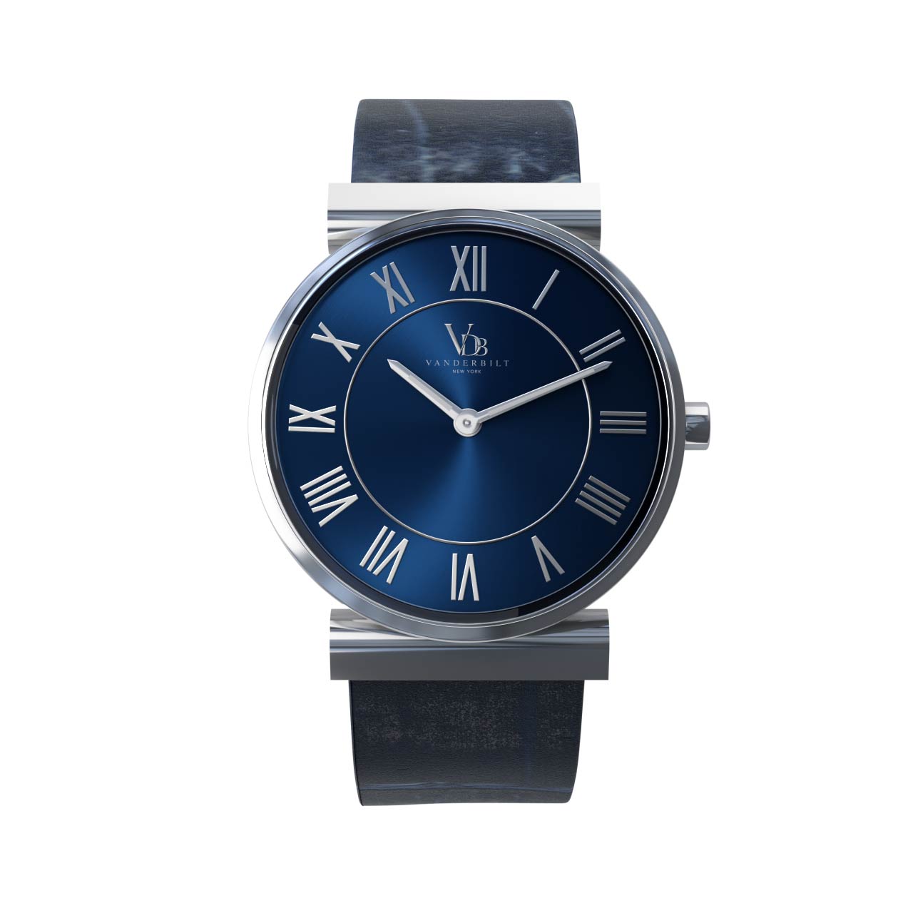 Vanderbilt New York | Analog | Luxury Watches | Blue & Silver | Leather Strap | Women | Whitney S Collection